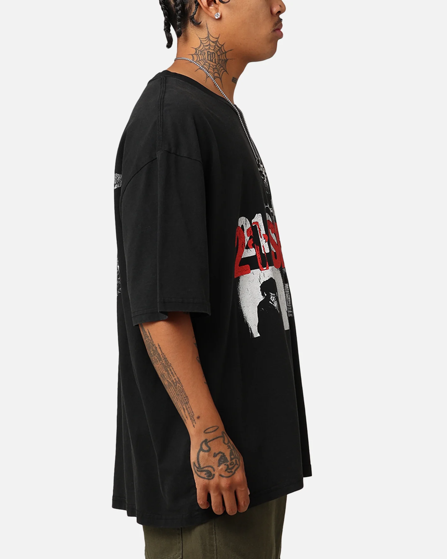 21 Savage American Dream T-Shirt Washed Black - Image 4