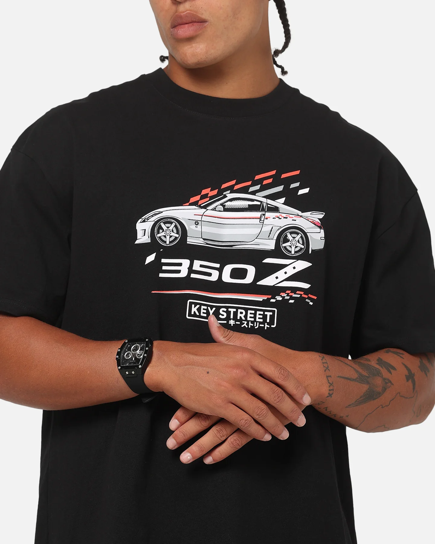 Key Street 350 Z T-Shirt Black - Image 8