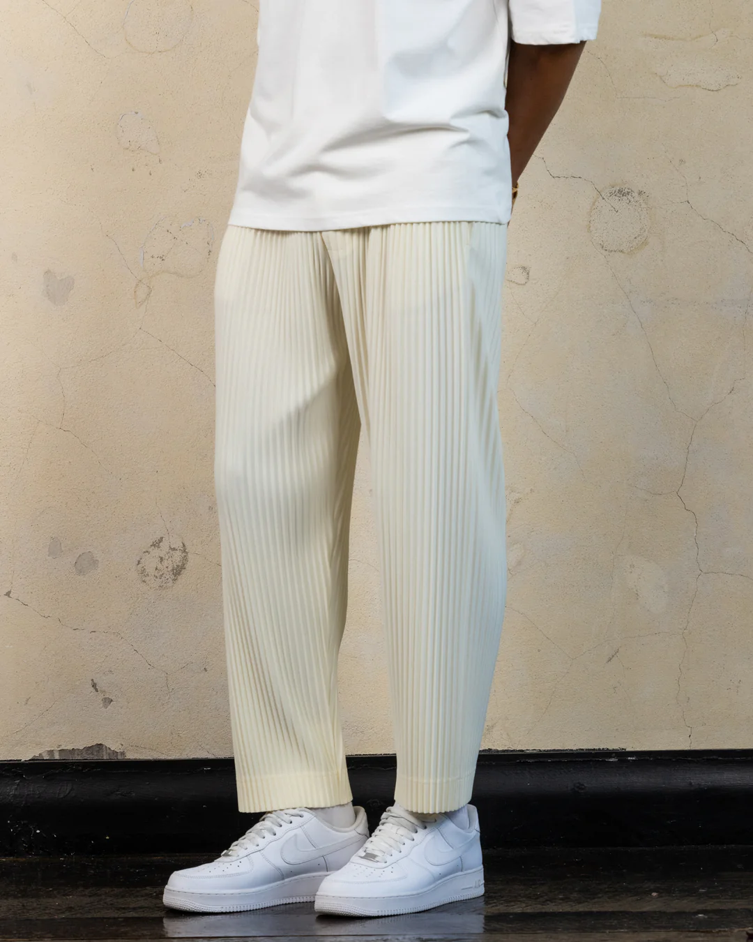 404 Harbour Plisse Pants Ecru - Image 5