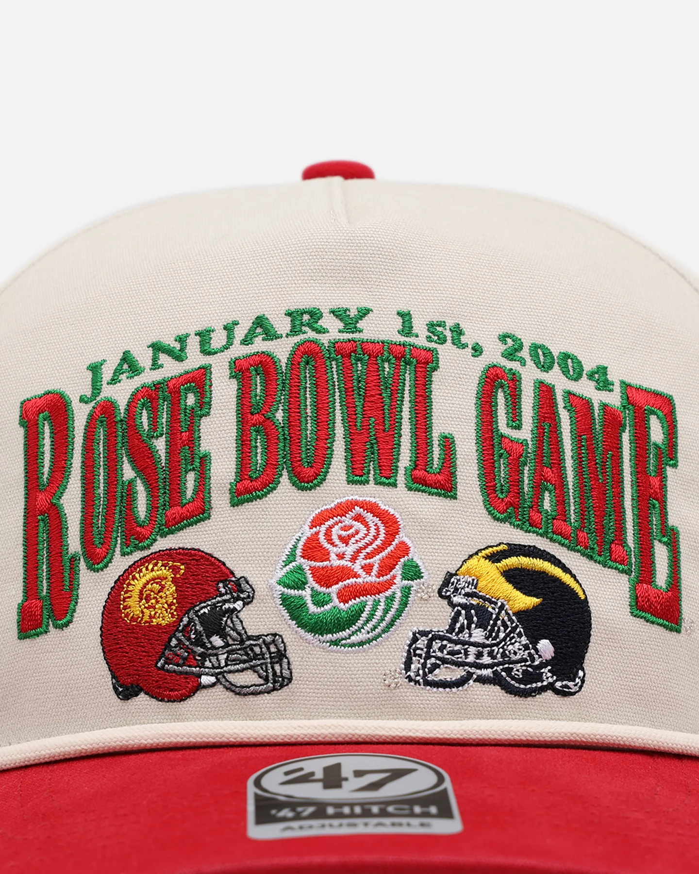 47 Brand Michigan Wolverine vs. USC Trojans 'Vintage Bowl Game' 2004 Rose Bowl Snapback Tan/Black - Image 5