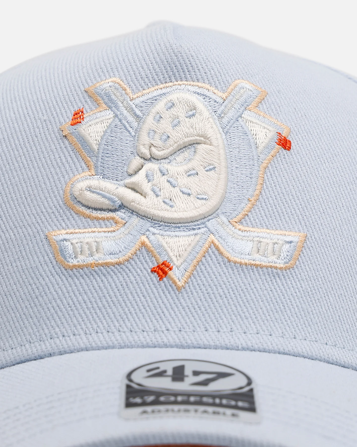 47 Brand Anaheim Ducks 'Overstitch' 47 Offside Snapback Light Blue - Image 5
