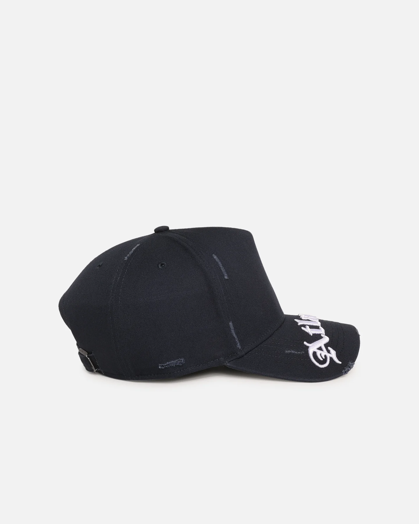 47 Brand Atlanta Braves 'Destruct Gothic Visor' 47 Offside Strapback Natural/Navy - Image 3