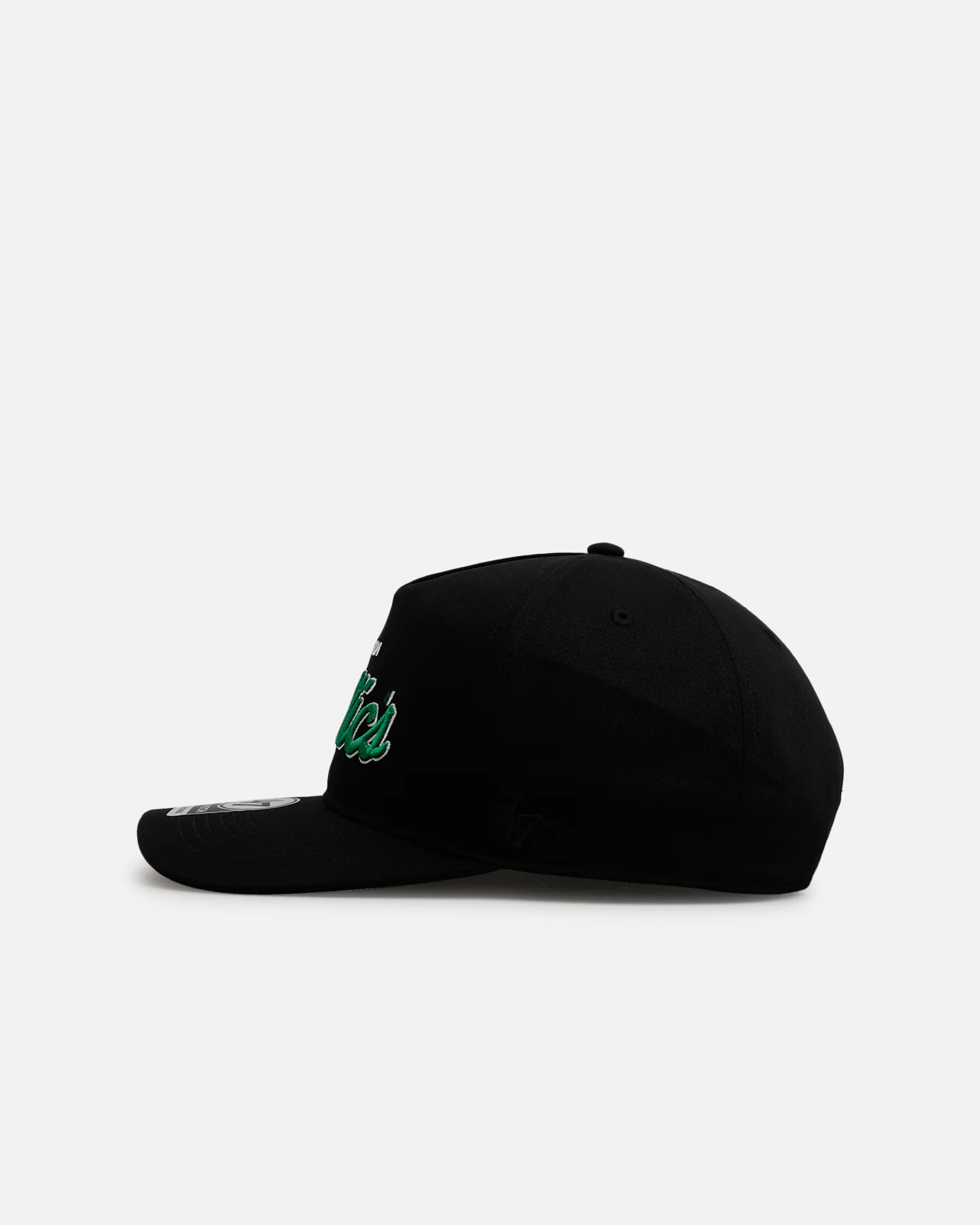 47 Brand Boston Celtics 'Black Dome Script' 47 Hitch Snapback Black - Image 4