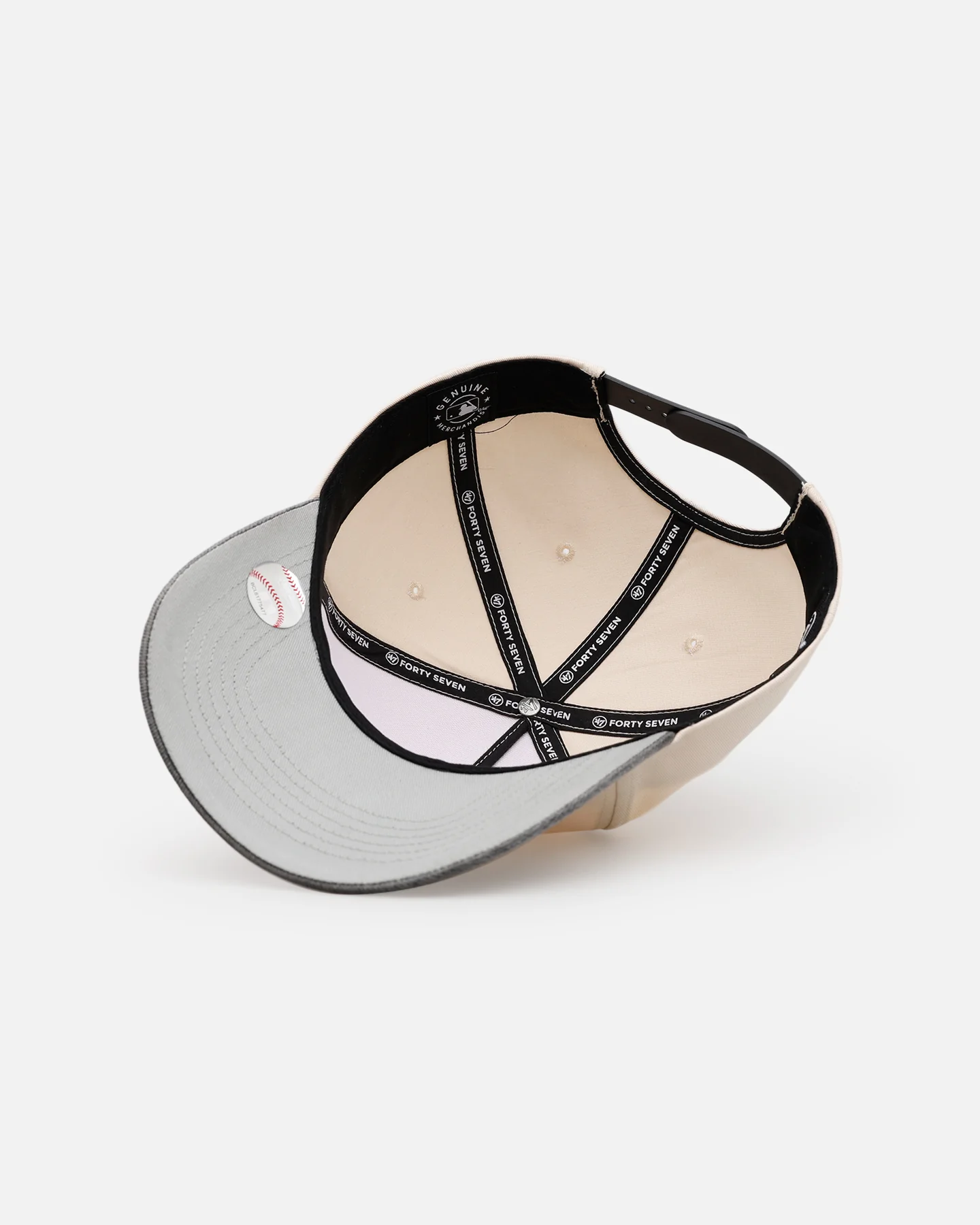 47 Brand Boston Red Sox 'Washed Black Visor' 47 Offside Snapback Natural - Image 6