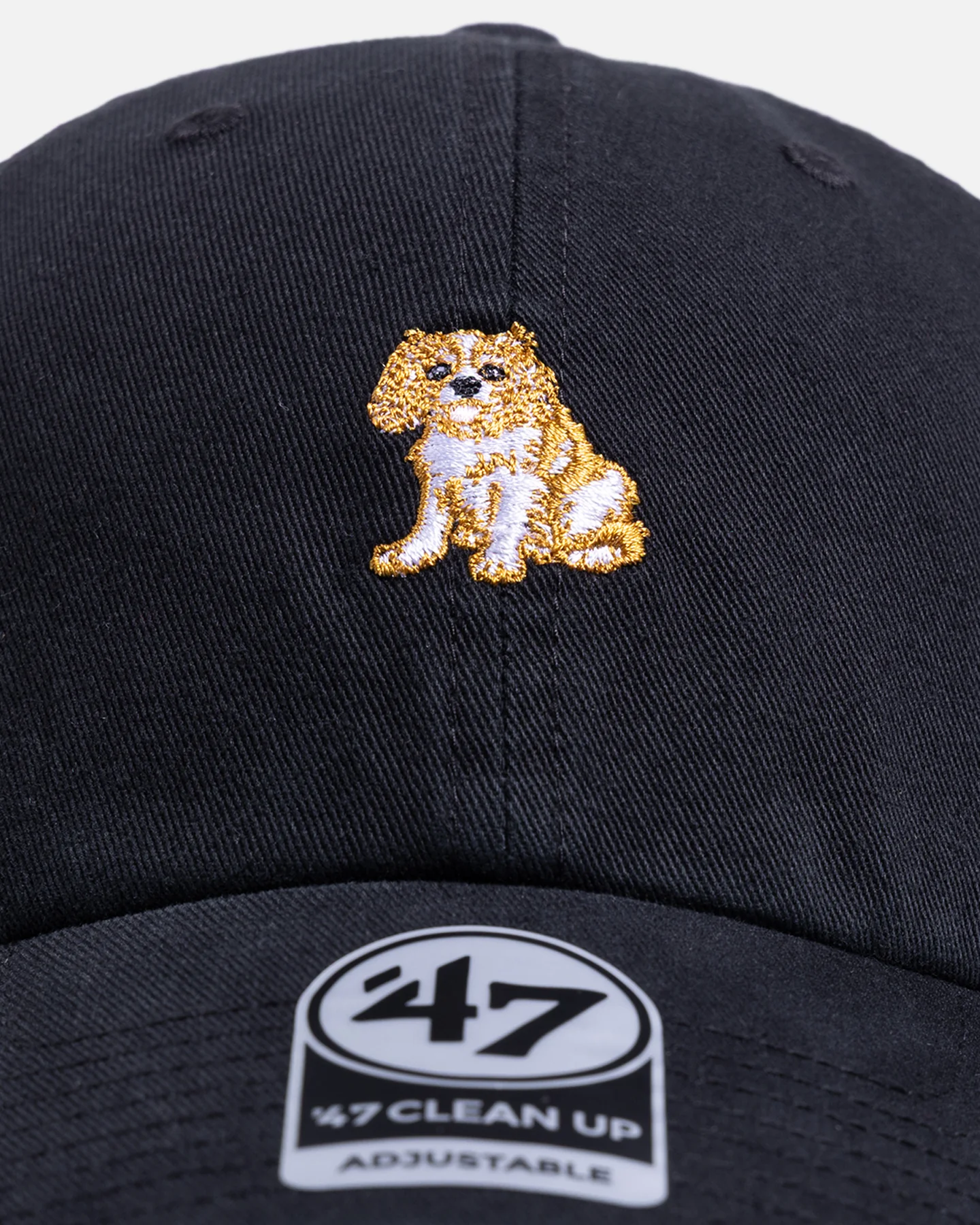 47 Brand Cavalier Spaniel 'Dog Collection' 47 Clean Up Strapback Black - Image 5