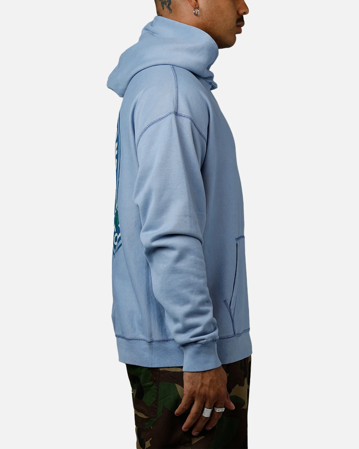 47 Brand Detroit Lions Boot Path Hoodie Blue - Image 4