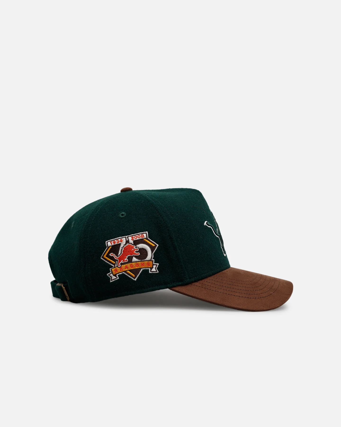 47 Brand Detroit Lions 'Fall Leaves' Clean Up Strapback Green/Brown - Image 4