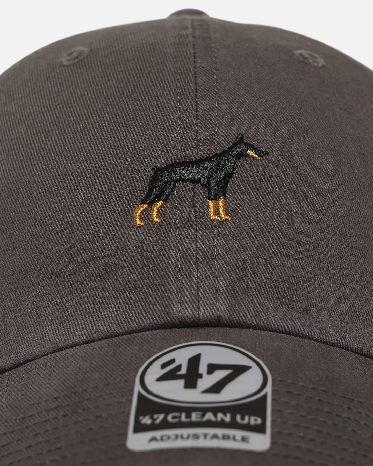 47 Brand Dobermann 'Dog Collection' 47 Clean Up Strapback Charcoal - Image 5