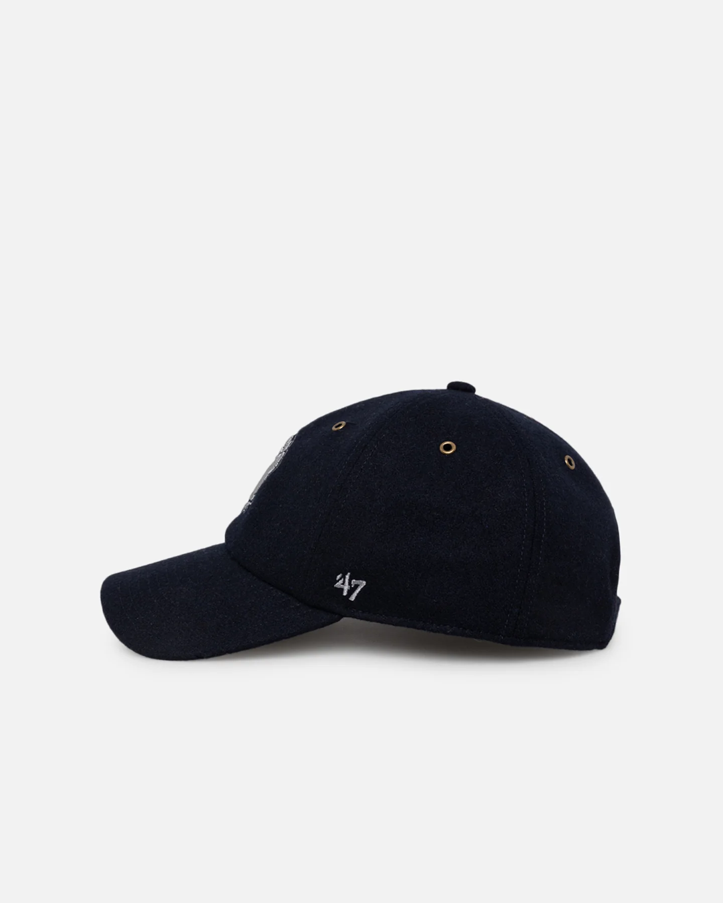 47 Brand Georgetown Hoyas Wooly Clean Up Strapback Navy - Image 5