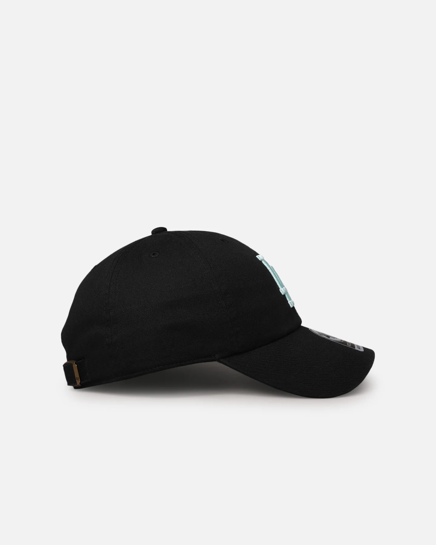47 Brand Los Angeles Dodgers 47 Clean Up Strapback Black/Turquoise - Image 3