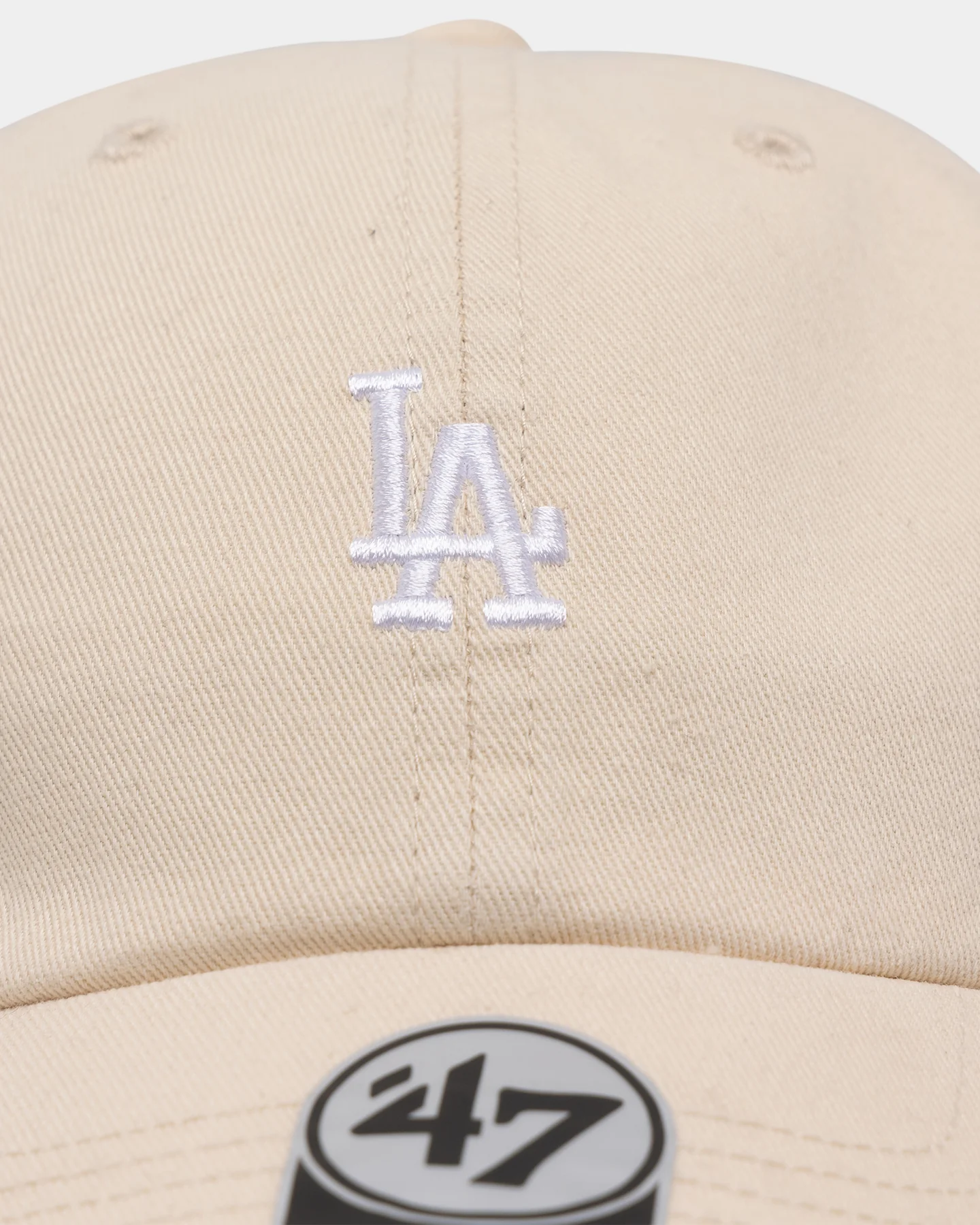 47 Brand Los Angeles Dodgers Base Runner Clean Up Strapback Natural - Image 5