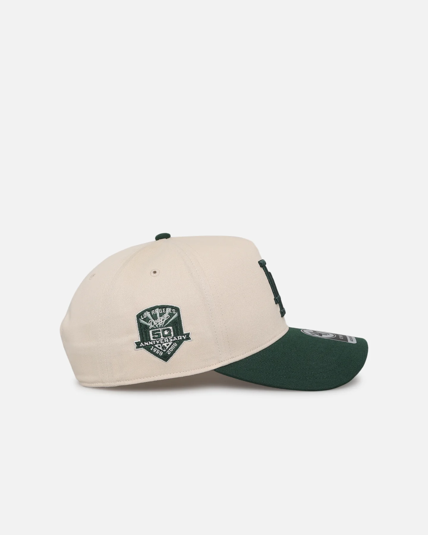 47 Brand Los Angeles Dodgers 'Two-Tone Dodgers' 47 MVP DT Snapback Natural/Dark Green - Image 3