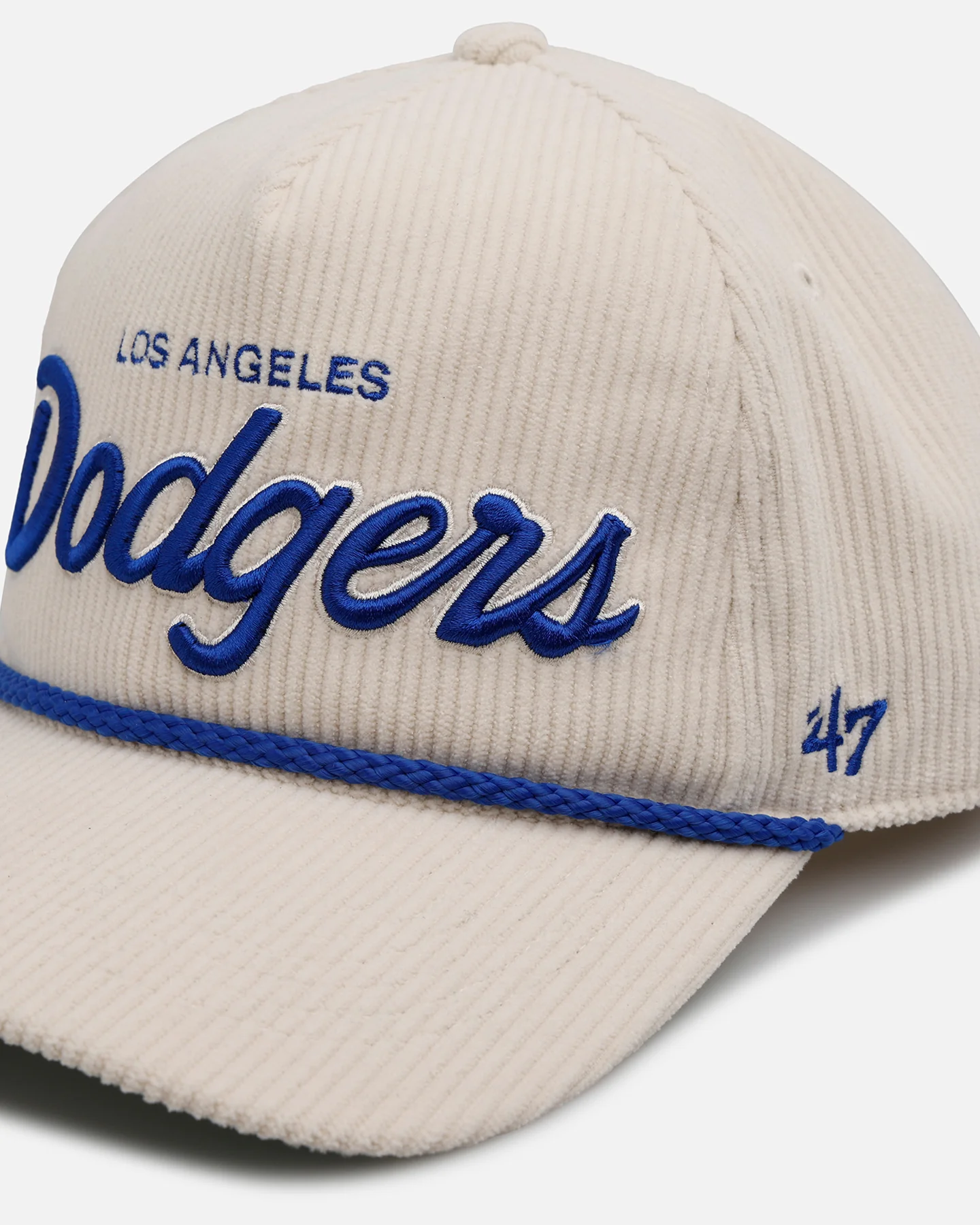47 Brand Los Angeles Dodgers 'Natural Script' Premium Hitch Corduroy Snapback Natural - Image 2