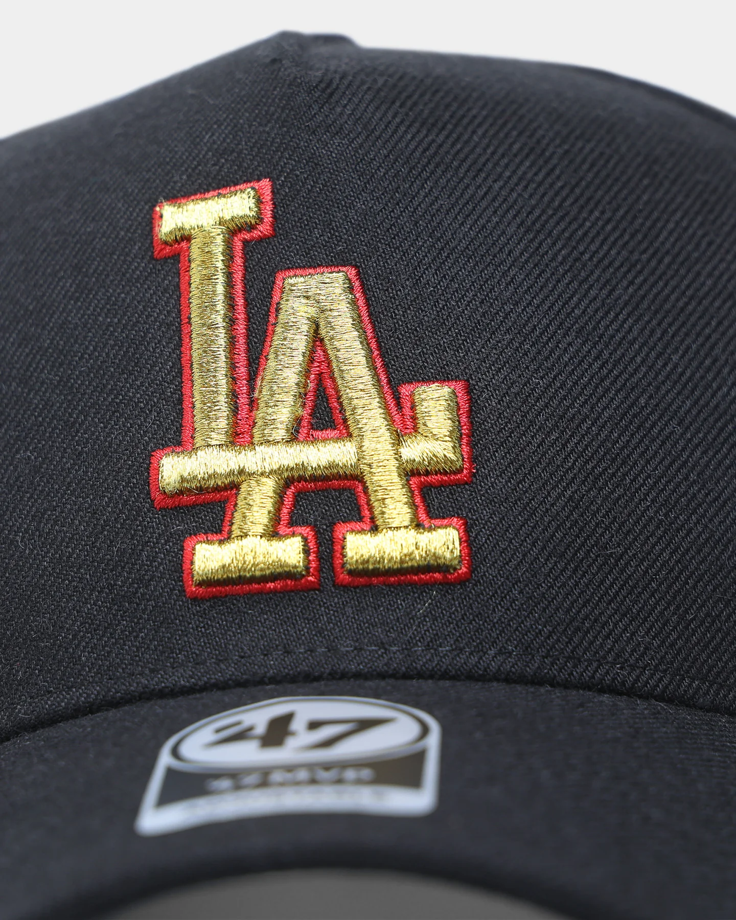 47 Brand Los Angeles Dodgers Replica MVP DT Snapback Black/Gold/Red - Image 6