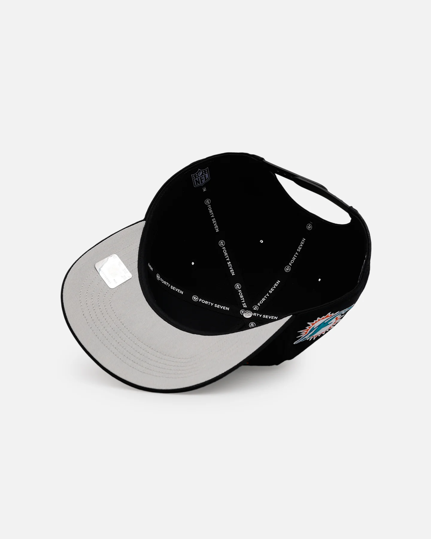 47 Brand Miami Dolphins 'Black Dome Script' 47 Hitch Snapback Black - Image 6