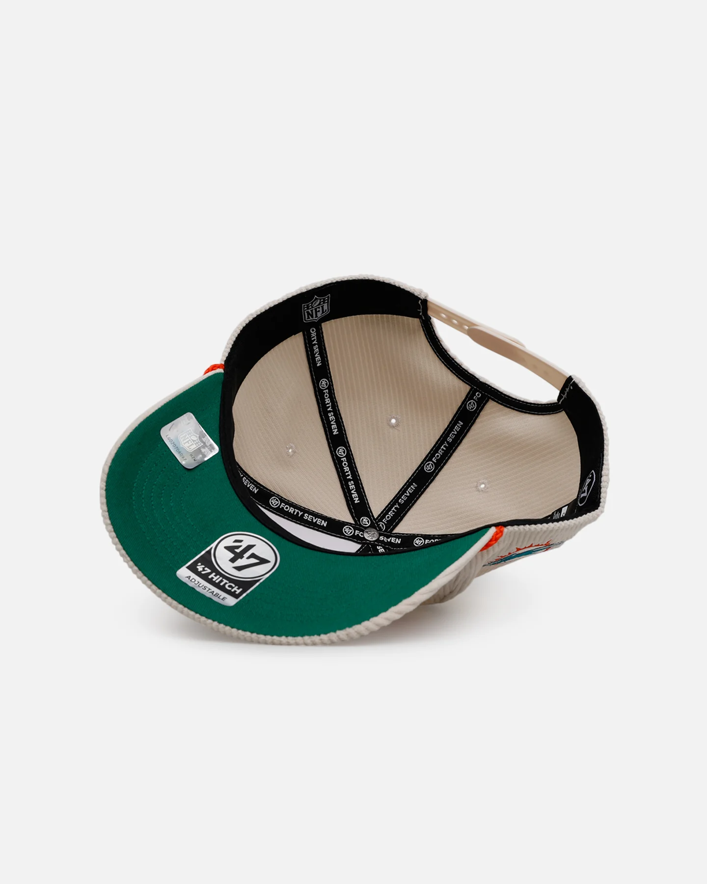 47 Brand Miami Dolphins 'Natural Script' Premium Hitch Corduroy Snapback Natural - Image 7