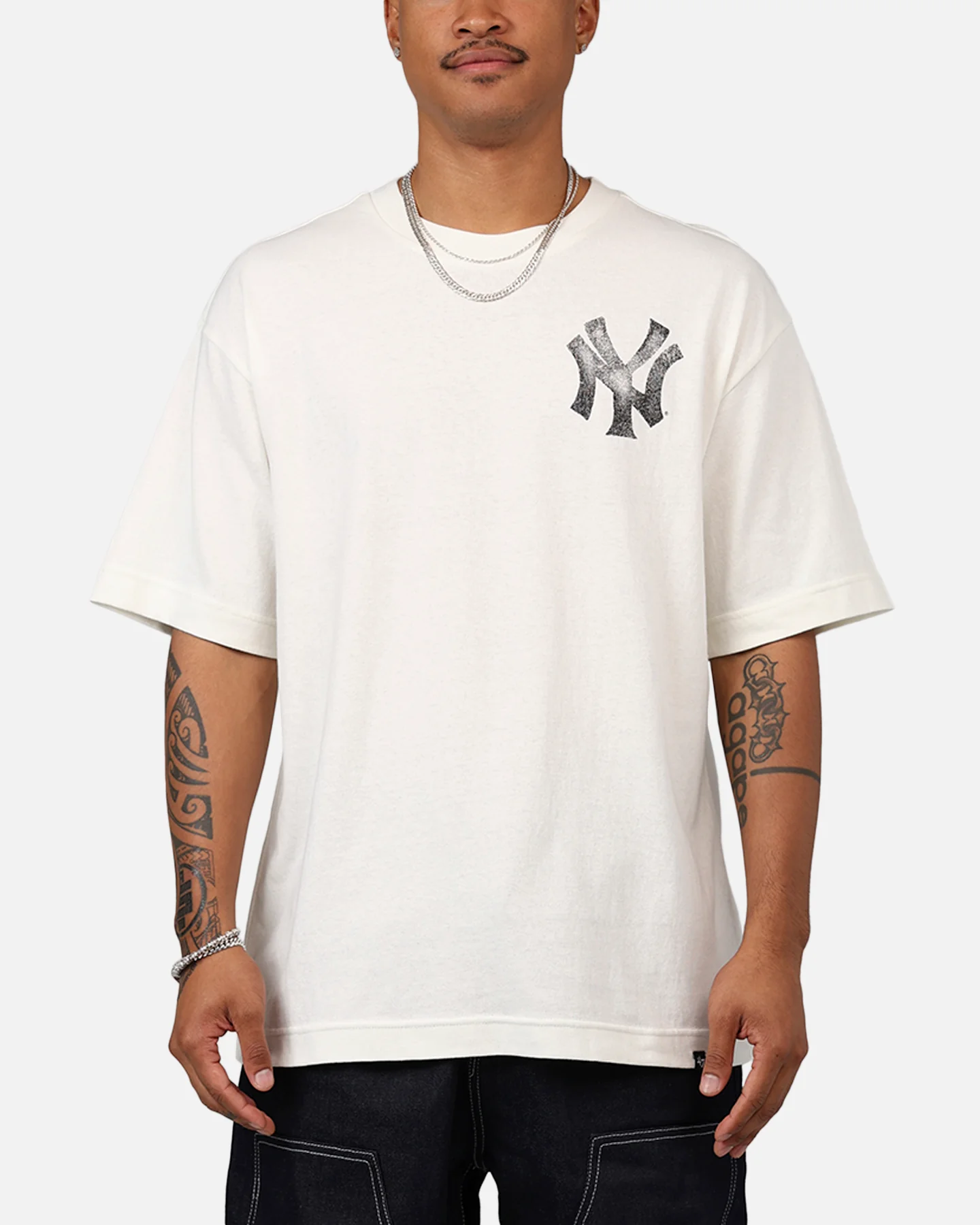 47 Brand New York Yankees 'MLB Trophy Case' Premium T-Shirt Sandstone - Image 2
