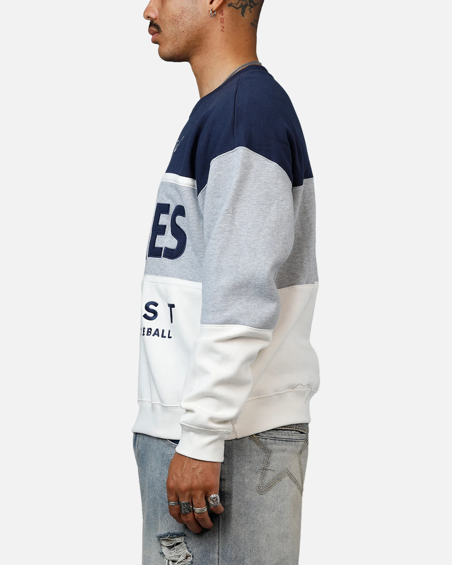 47 Brand New York Yankees On Five Crewneck Navy/Grey - Image 5