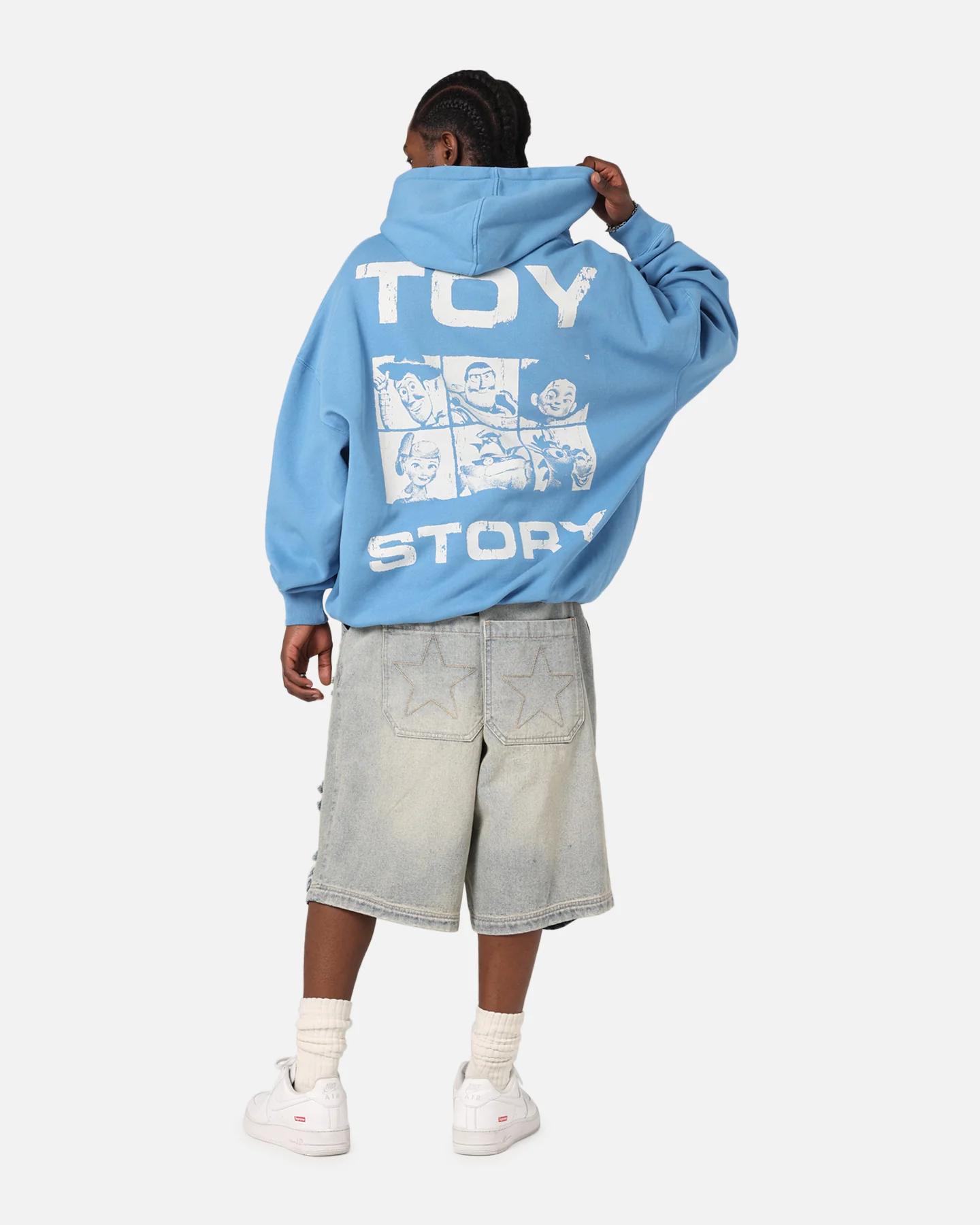 73Studio Disney Pixar Toy Story Coming Soon Premium Hoodie Washed Blue - Image 3