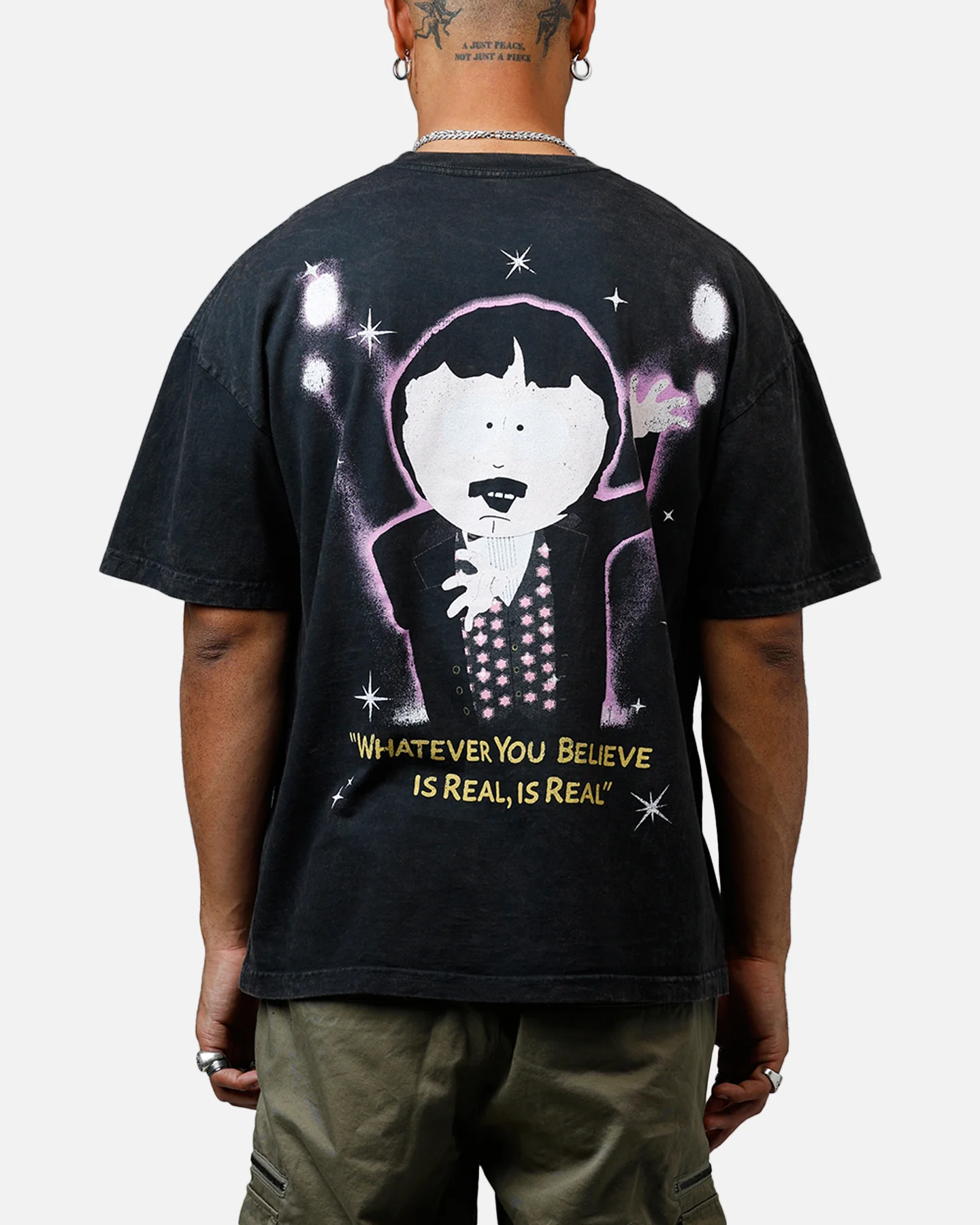 73Studio x South Park The Amazing Randy Heavyweight T-Shirt Black Acidwash - Image 2