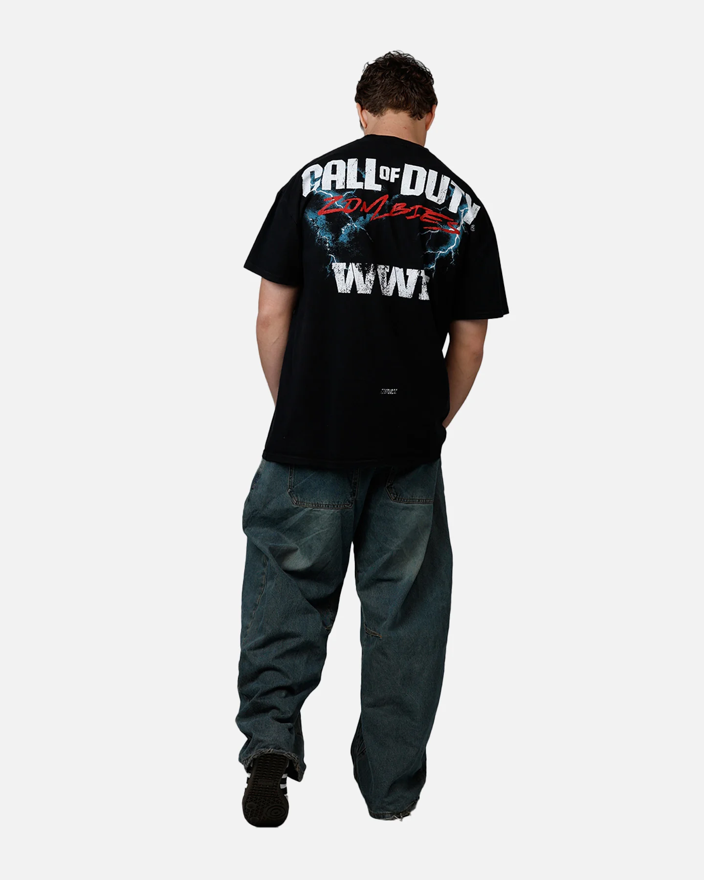 73 Studio X Call Of Duty WWII Tesla Zombies T-Shirt Black - Image 6