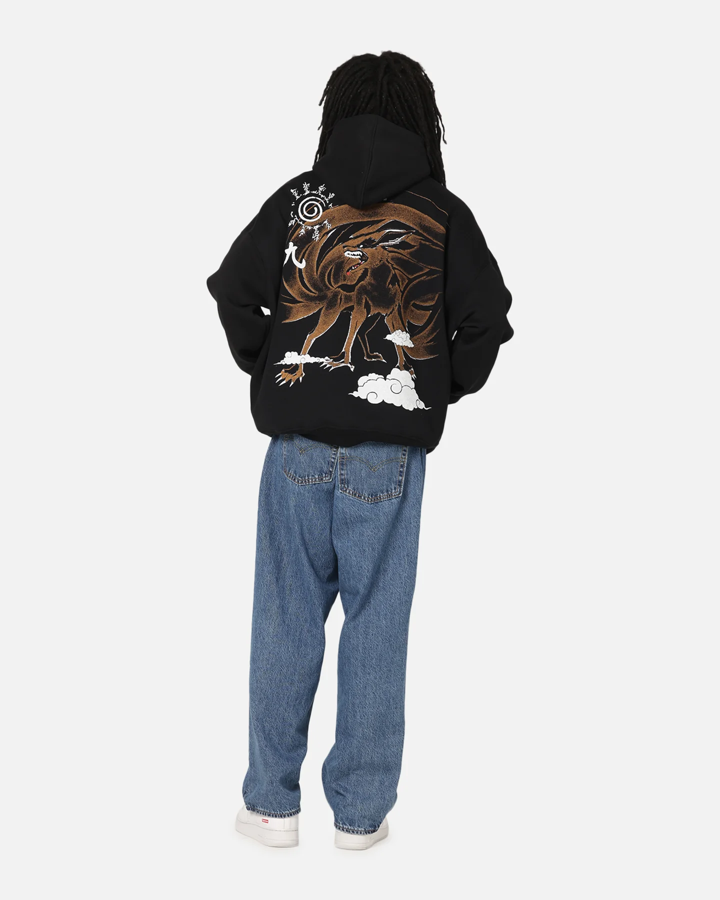 73Studio X Naruto Shippuden Kurama Premium Hoodie Black - Image 3