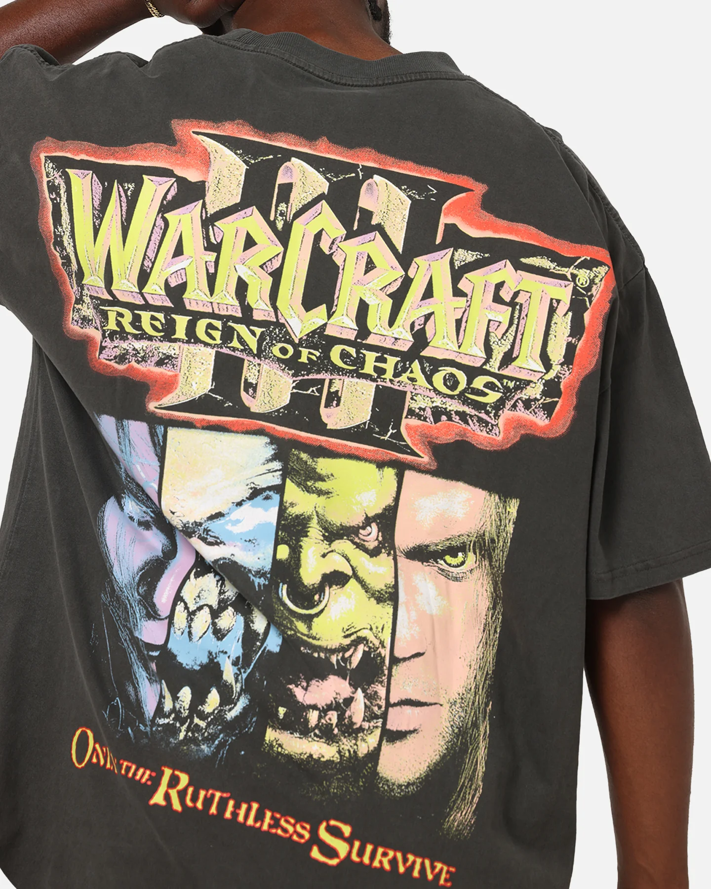 73Studio X Warcraft: Reign Of Chaos Heavy T-Shirt Black Wash - Image 7