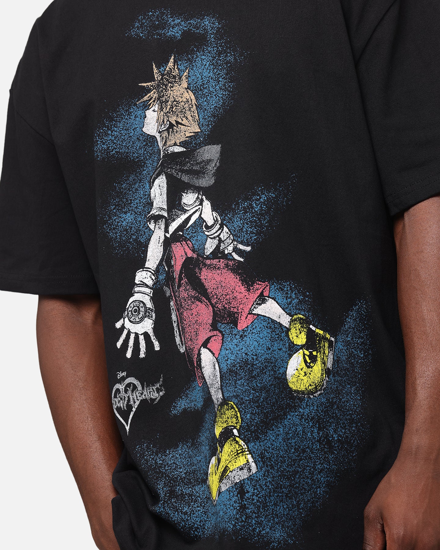 73Studio Disney Kingdom Hearts Sora Heavyweight T-Shirt Black - Image 7