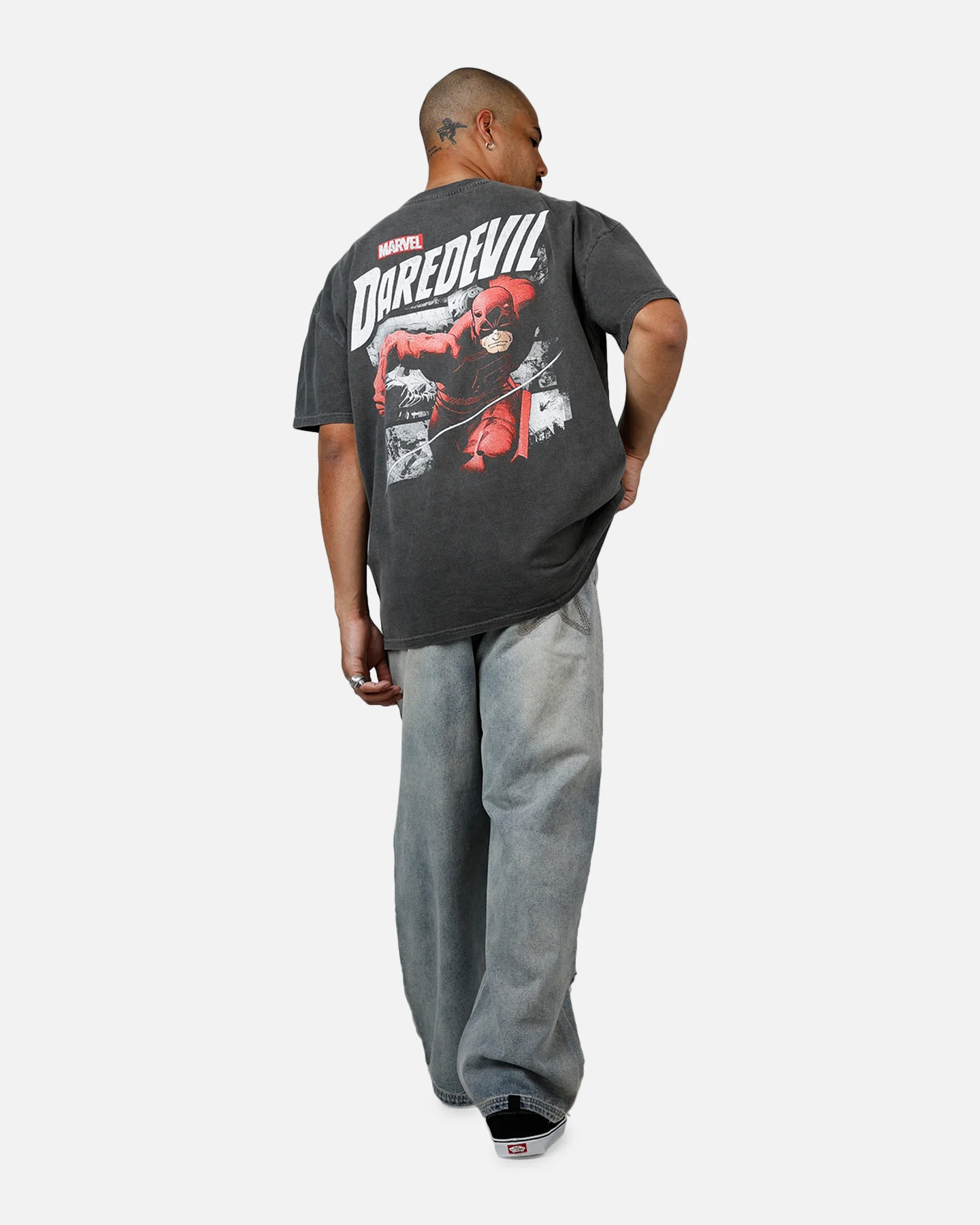 73Studio Marvel Daredevil Poster Heavyweight T-Shirt Black Wash - Image 6