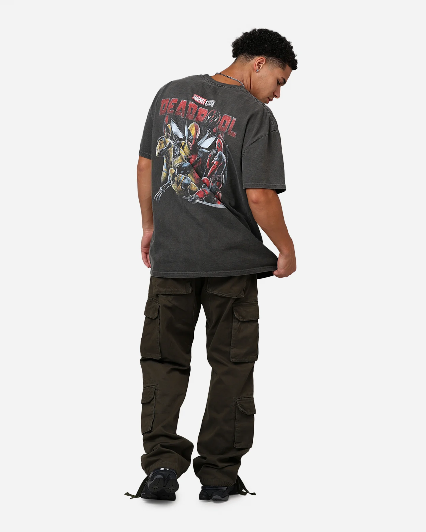 73Studio Marvel Deadpool Poster Heavyweight T-Shirt Black Wash - Image 6