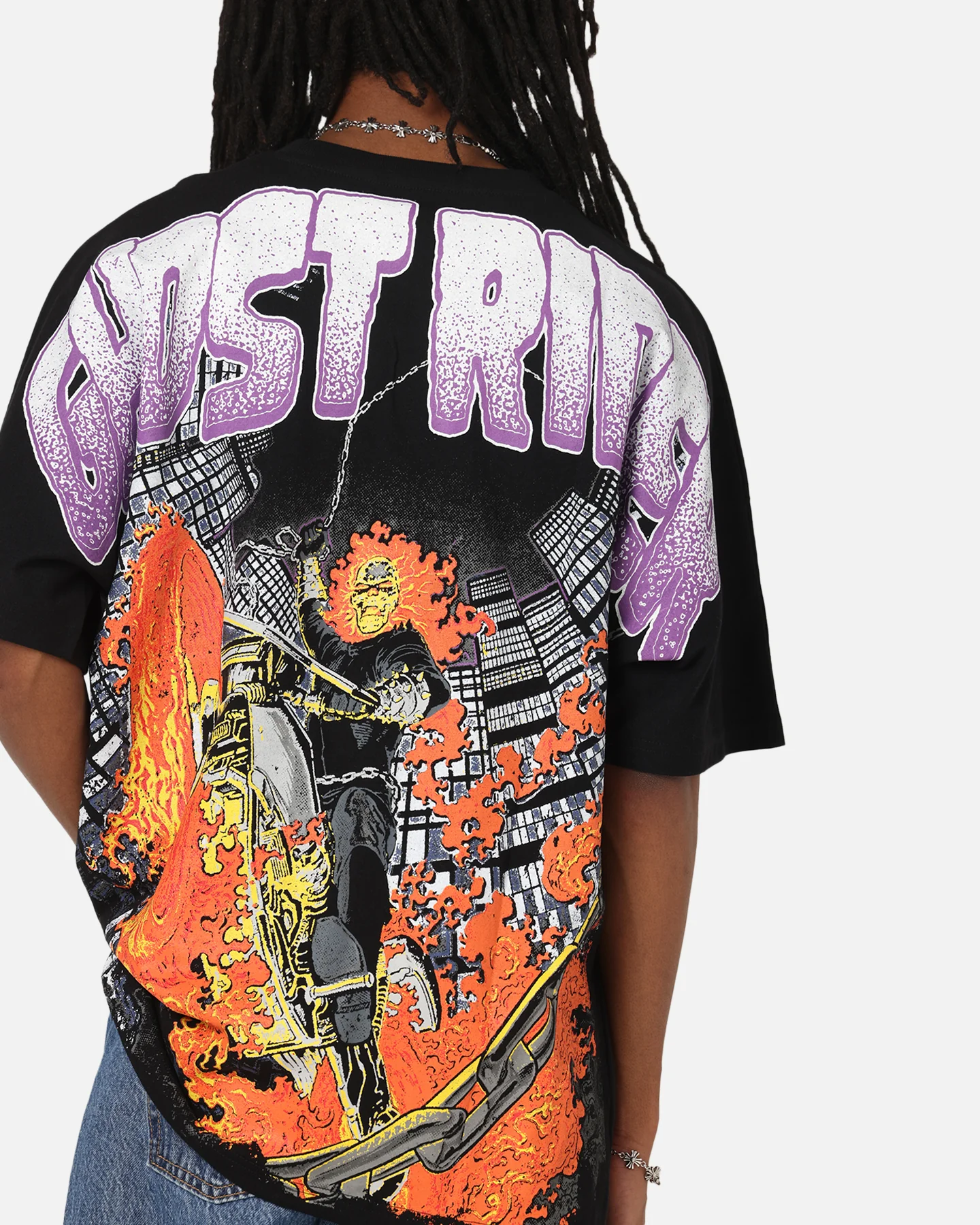 73Studio Marvel Ghost Rider All Over Print T-Shirt Black - Image 8