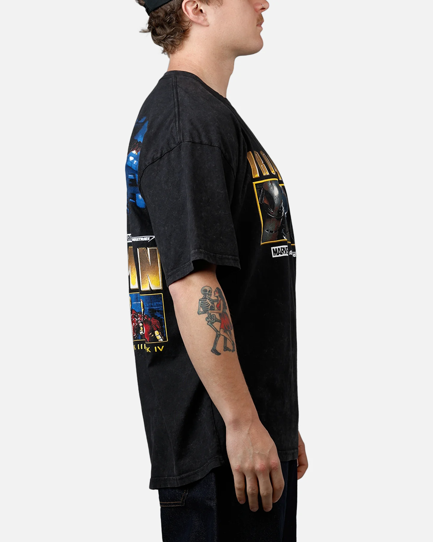 73Studio Marvel Iron Man T-Shirt Black Acidwash - Image 4
