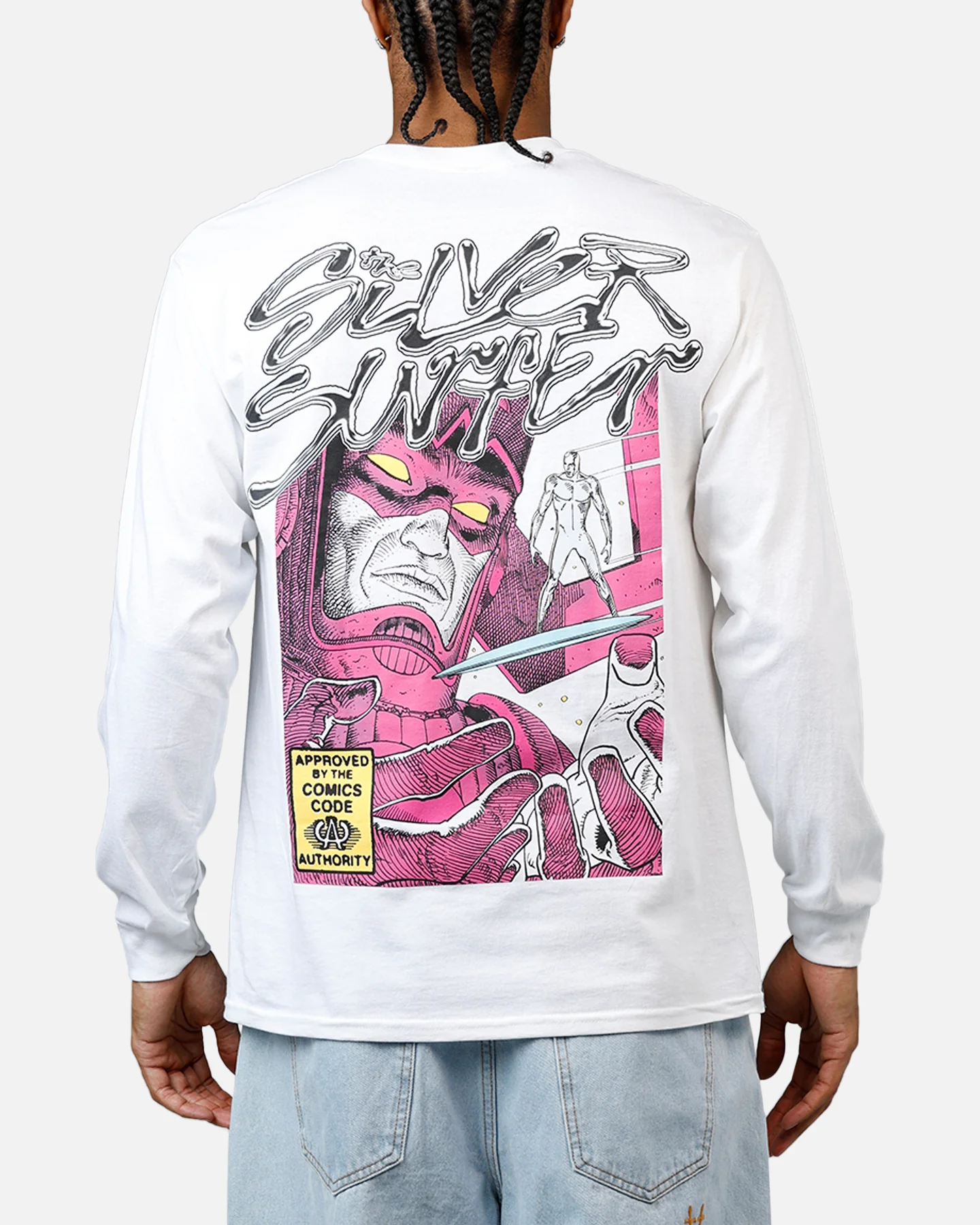 73Studio Marvel Silver Surfer Long Sleeve T-Shirt White - Image 2