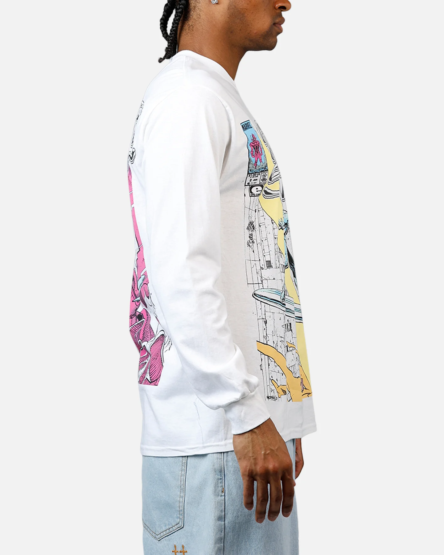 73Studio Marvel Silver Surfer Long Sleeve T-Shirt White - Image 4