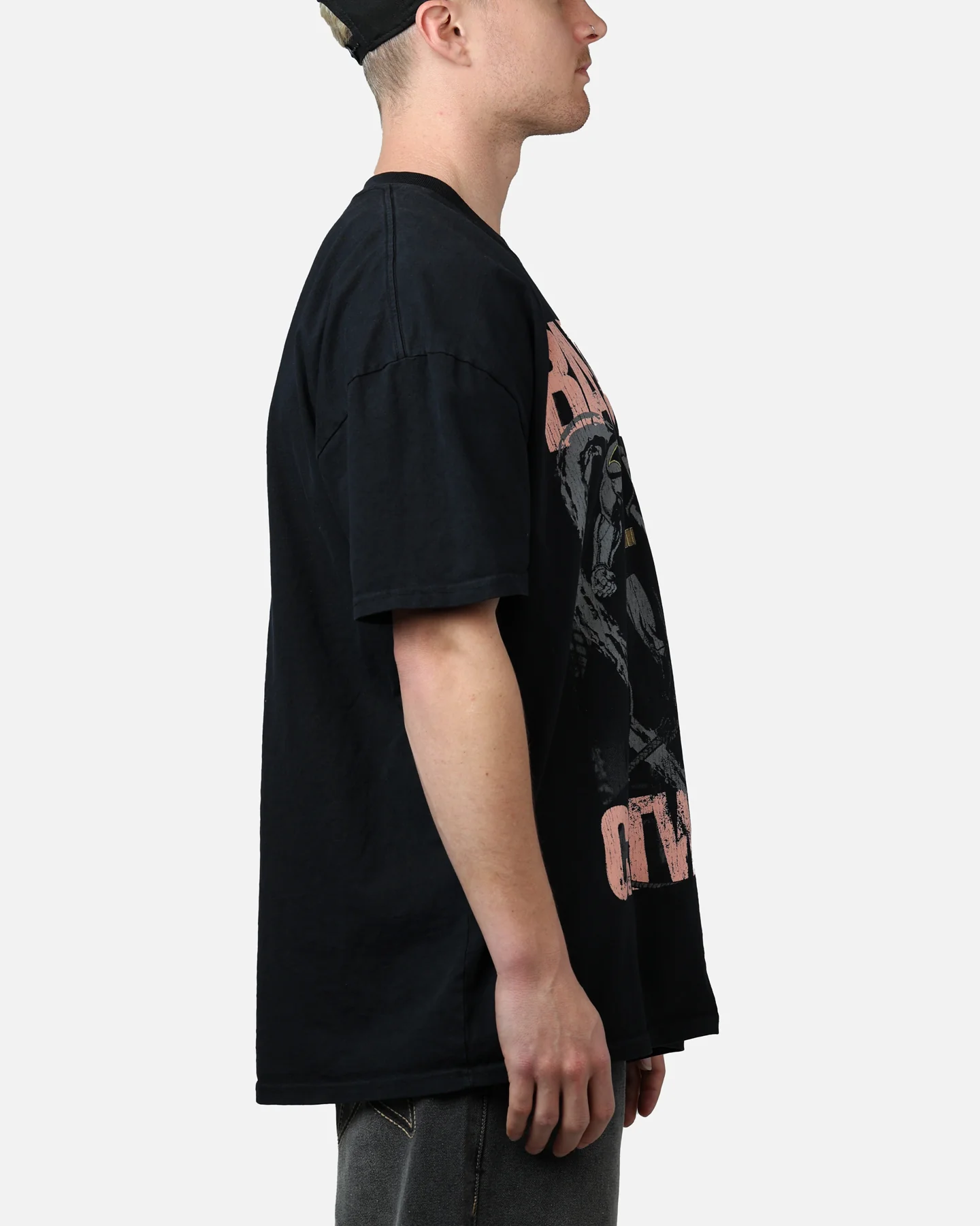 73Studio X DC Batman Batman & Catwomen Heavyweight T-Shirt Black - Image 3
