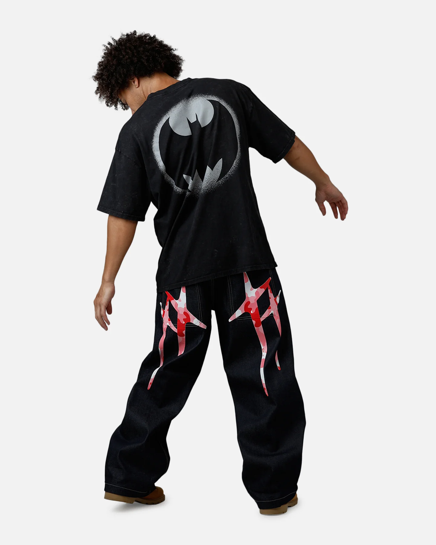 73Studio X DC Batman Dark Knight T-Shirt Black Acidwash - Image 6