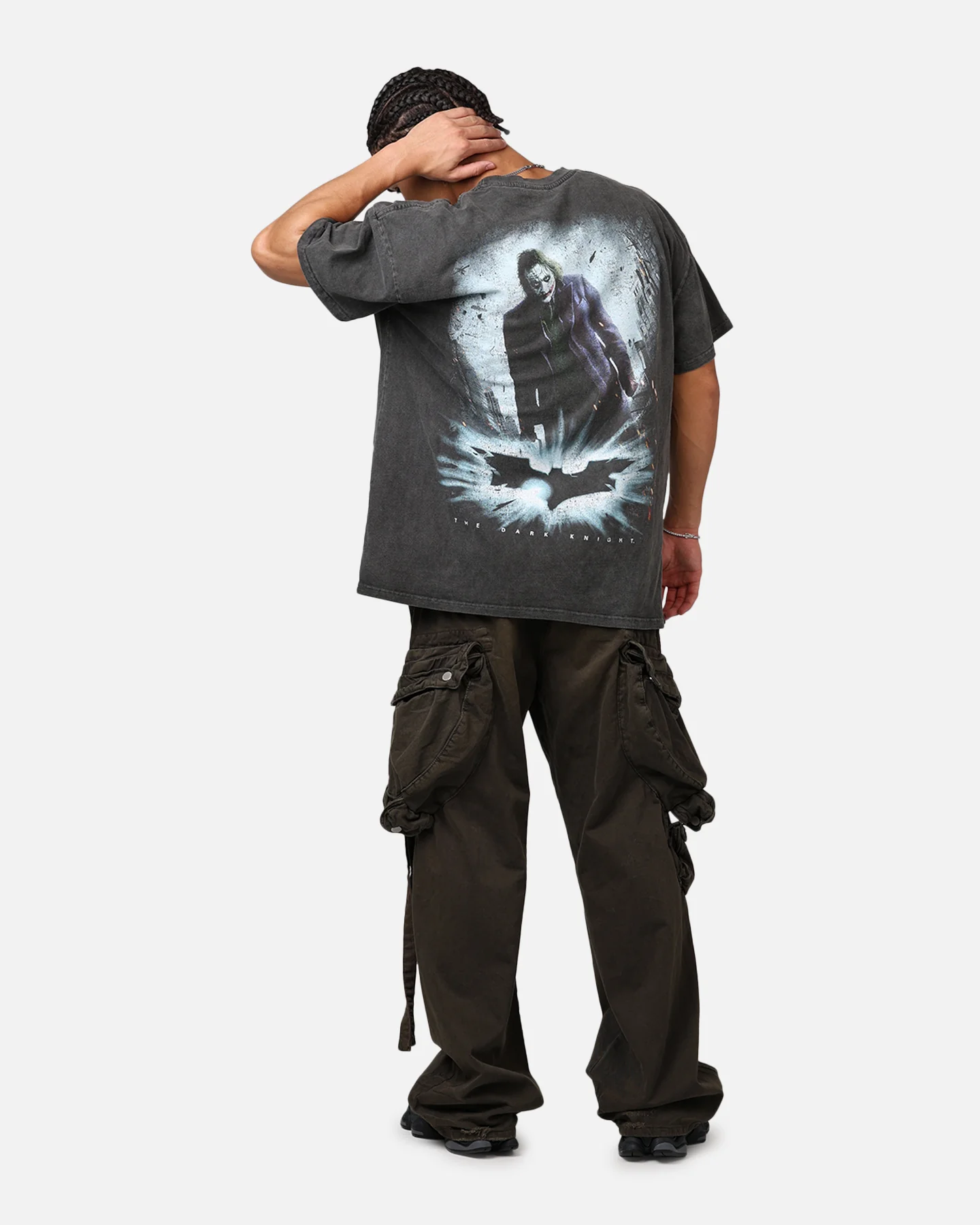 73Studio X DC Batman The Dark Knight '08 Heavyweight T-Shirt Black Wash - Image 6