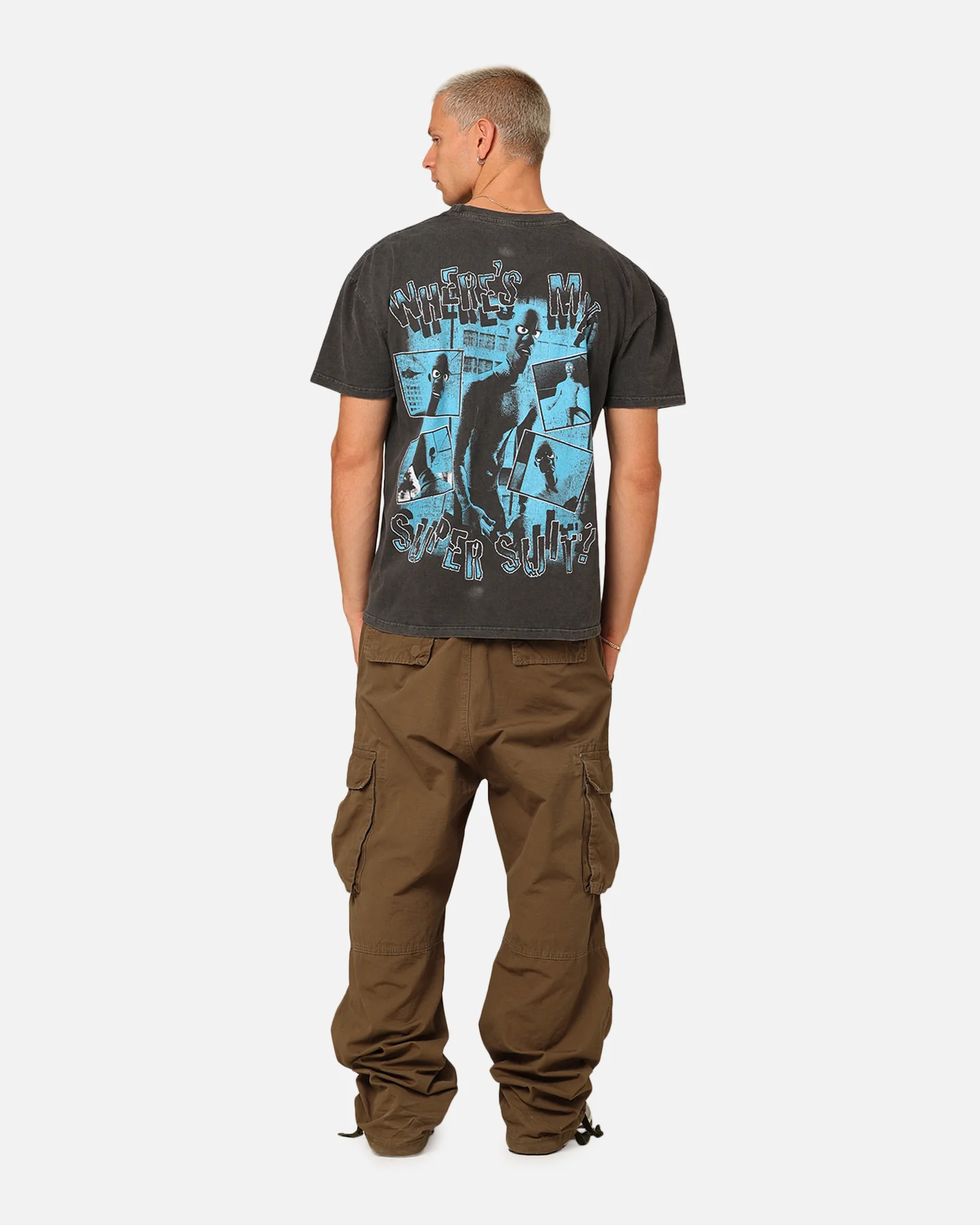 73Studio X Pixar Frozone Heavyweight T-Shirt Black Wash - Image 2