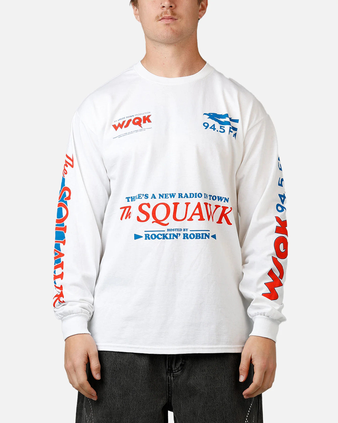73Studio X Stranger Things The Squawk Long Sleeve T-Shirt White - Image 2