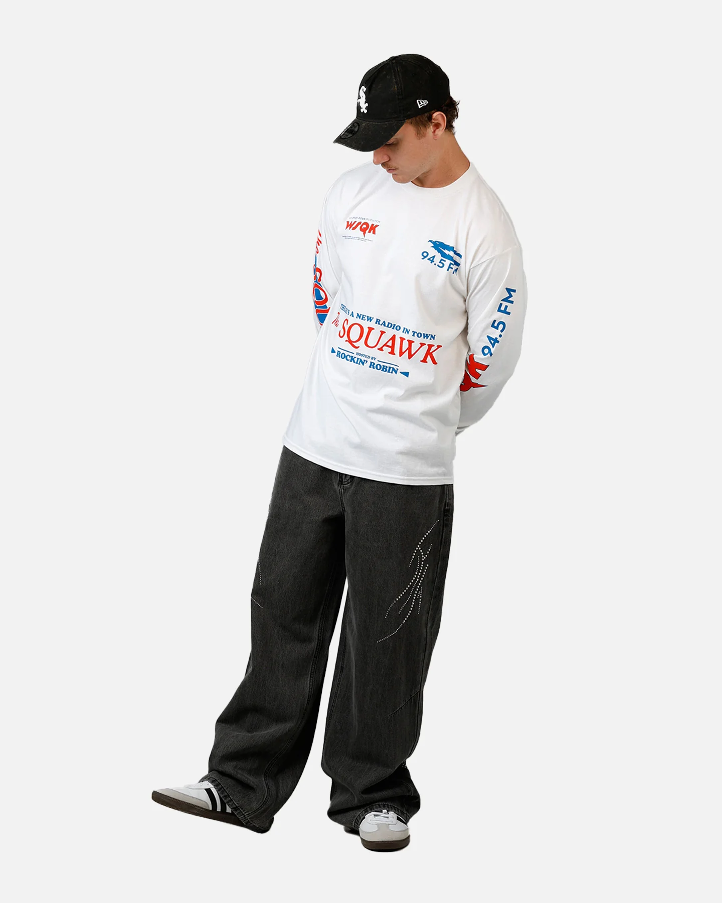73Studio X Stranger Things The Squawk Long Sleeve T-Shirt White - Image 3