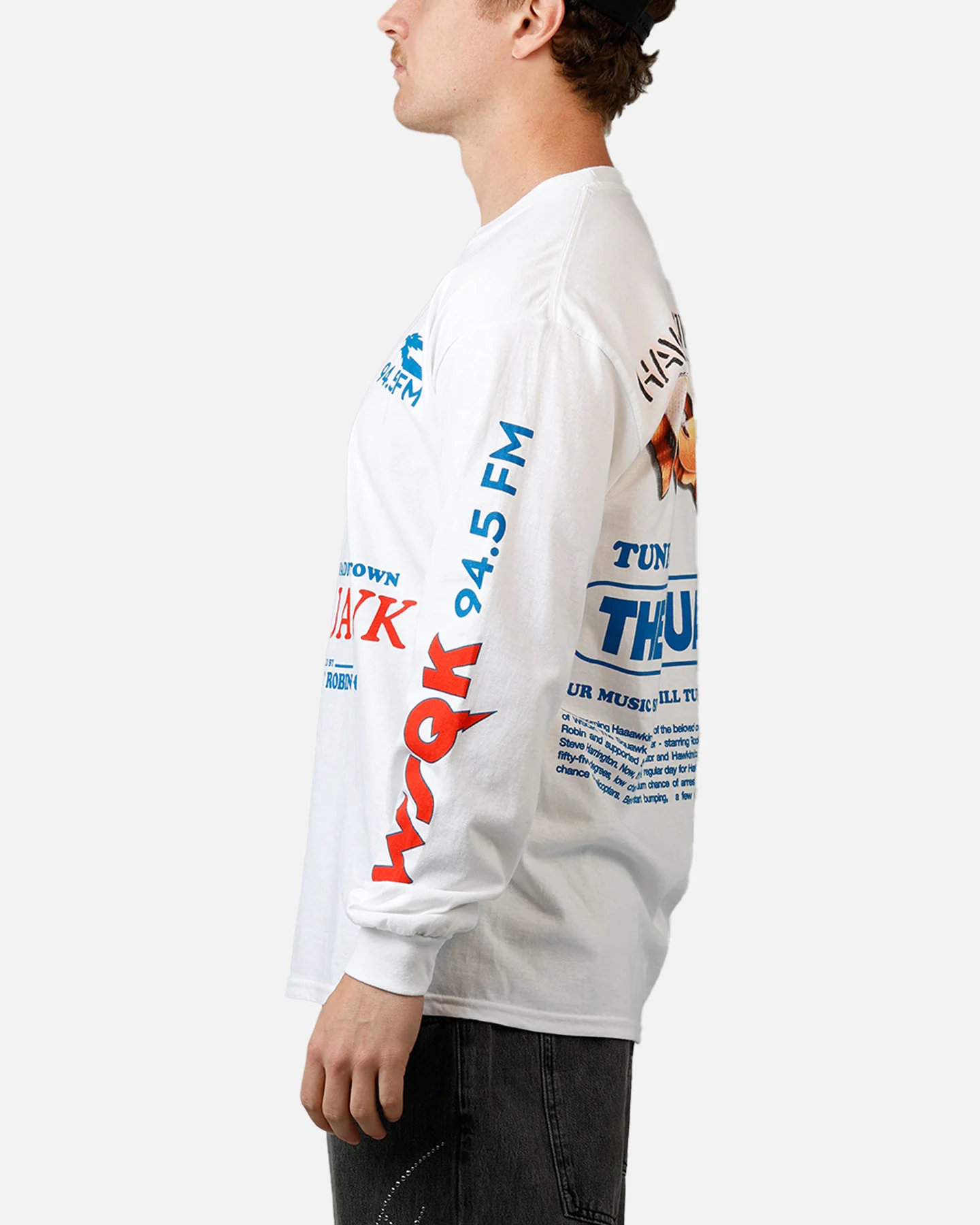 73Studio X Stranger Things The Squawk Long Sleeve T-Shirt White - Image 5