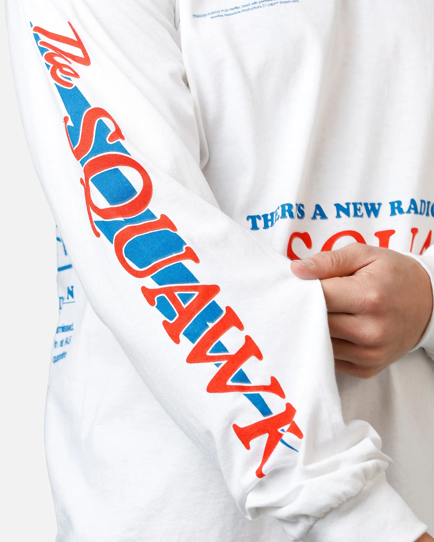 73Studio X Stranger Things The Squawk Long Sleeve T-Shirt White - Image 7