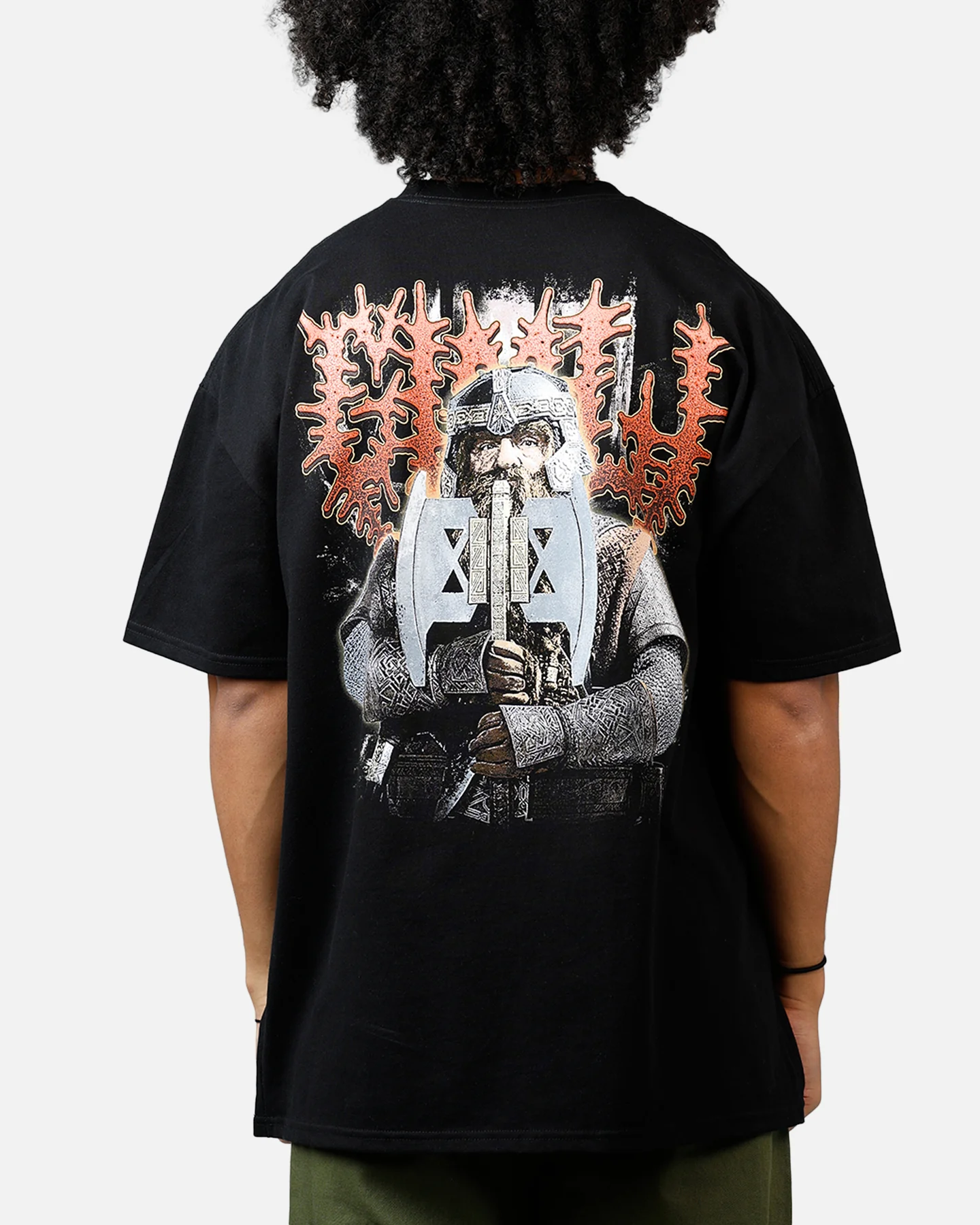 73Studio X The Lord Of The Rings Gimli Heavyweight T-Shirt Black - Image 2