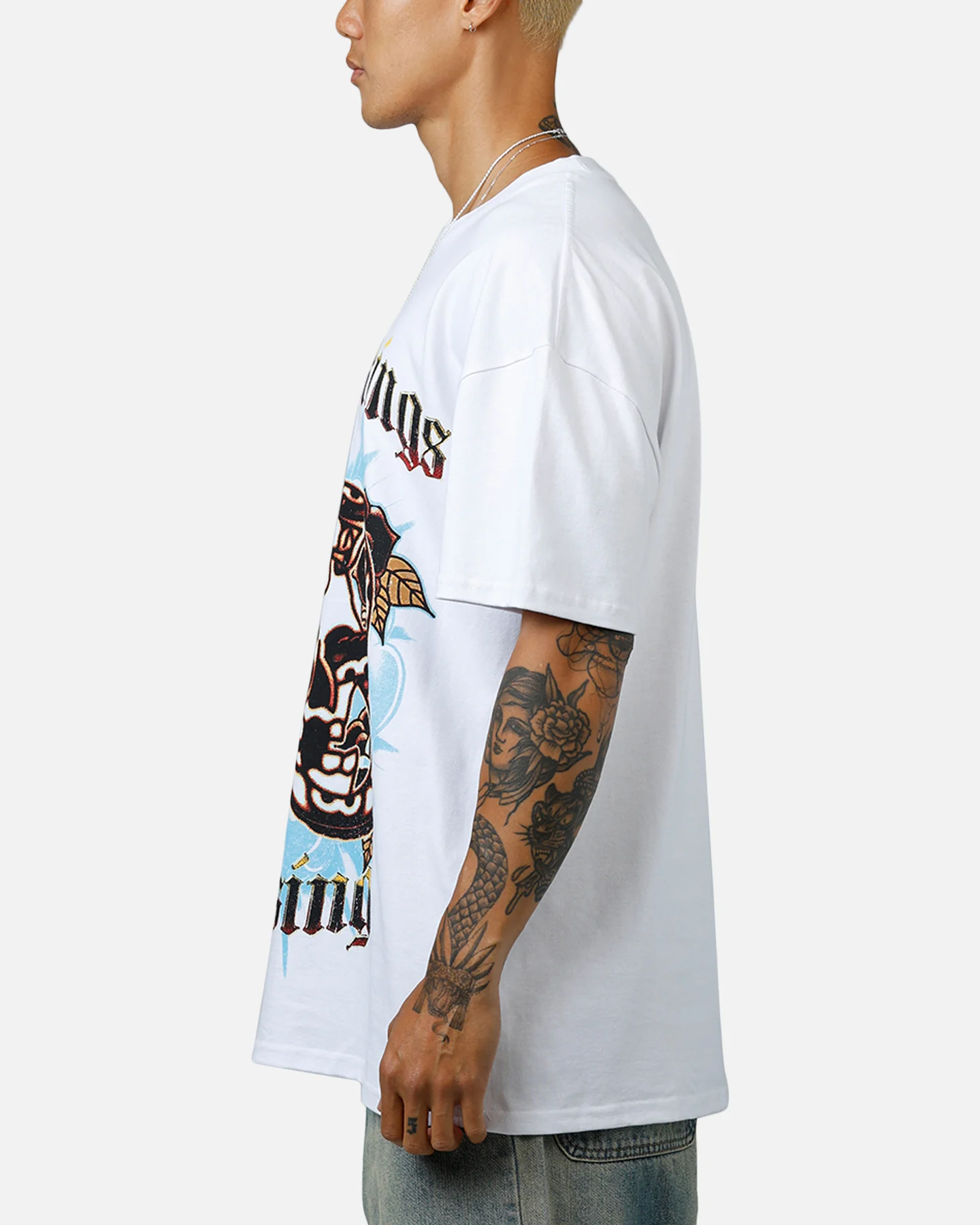 Culture Kings X 88Rising Snake T-Shirt White - Image 5