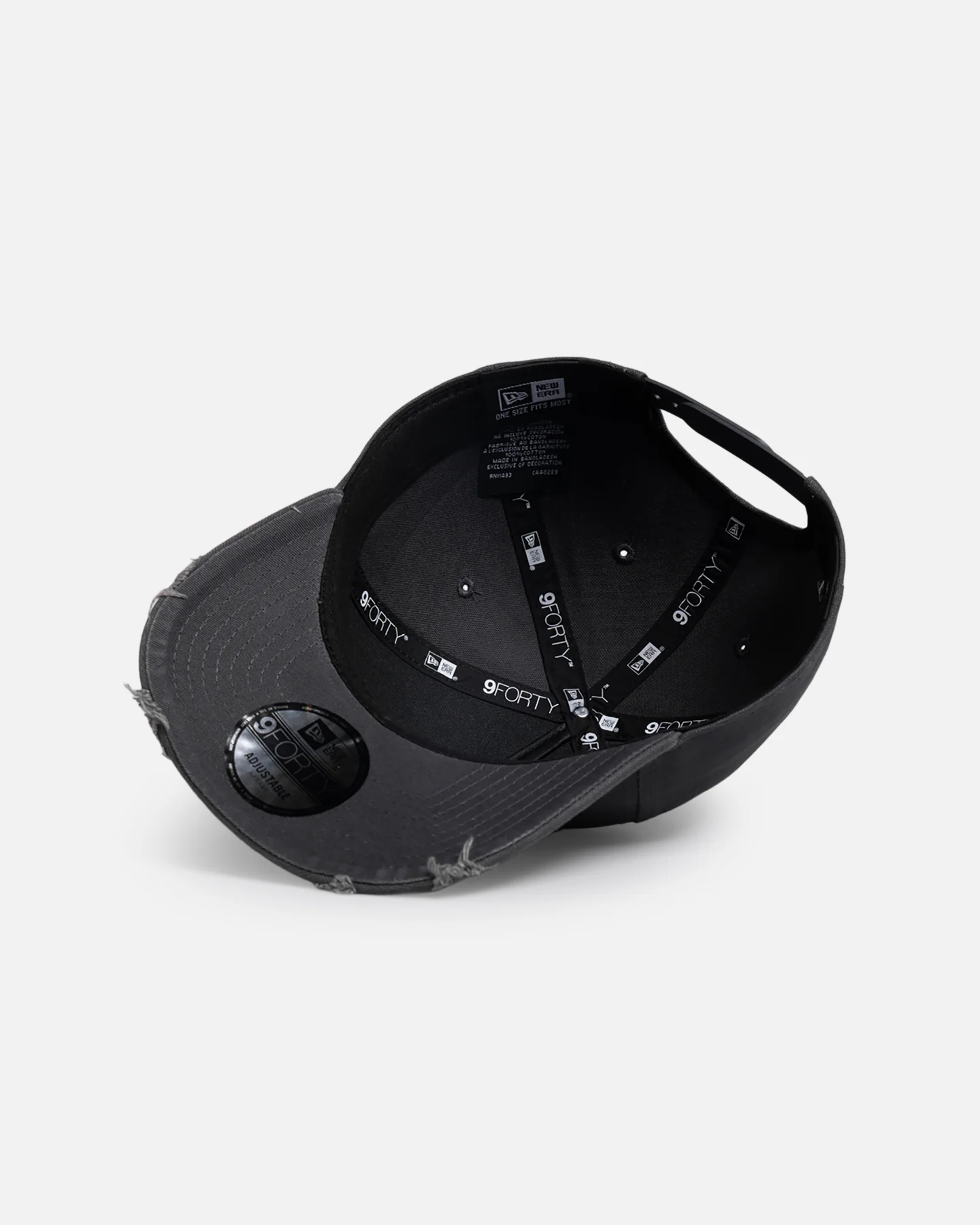 New Era Los Angeles Dodgers 'Applique Distressed' 9FORTY A-Frame Snapback Graphite - Image 6