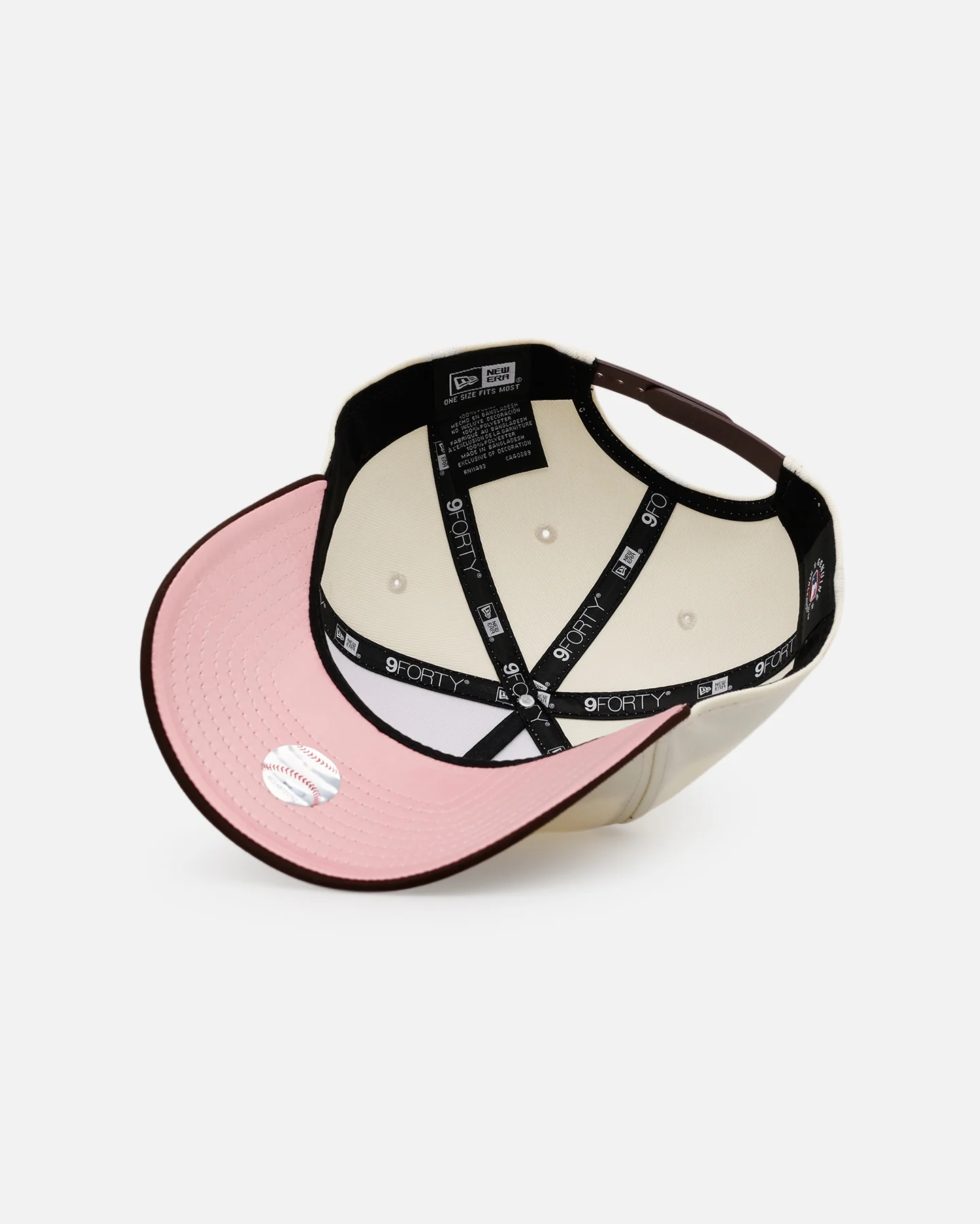 New Era Boston Red Sox 'Pink Satin Pink Hearts Walnut' 9FORTY A-Frame Snapback Chrome/Walnut - Image 6
