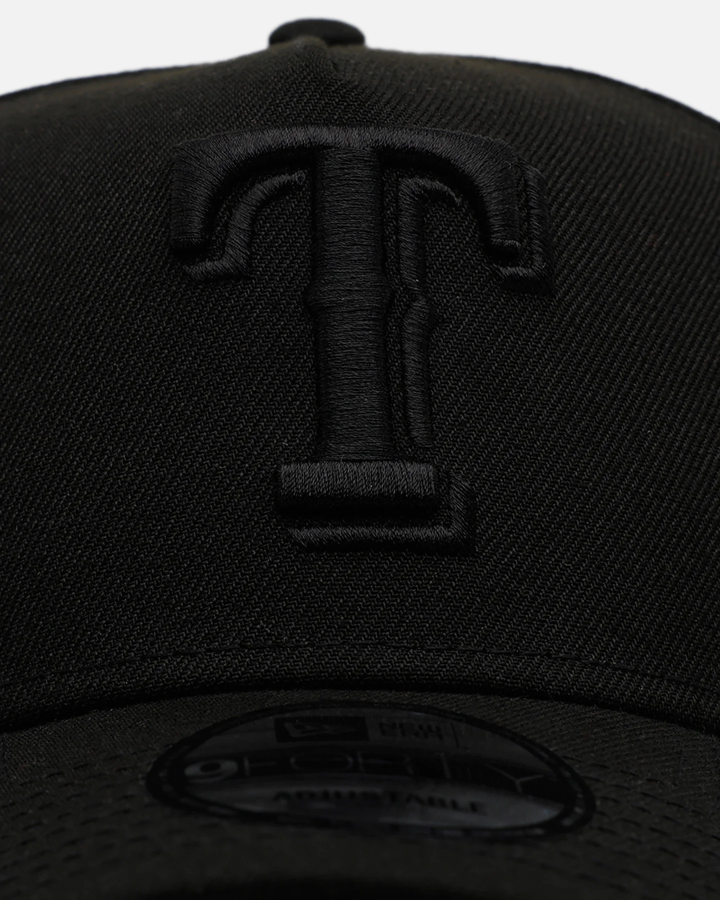 New Era Texas Rangers 'Easy Black' 9FORTY A-Frame Snapback Black/Black - Image 5