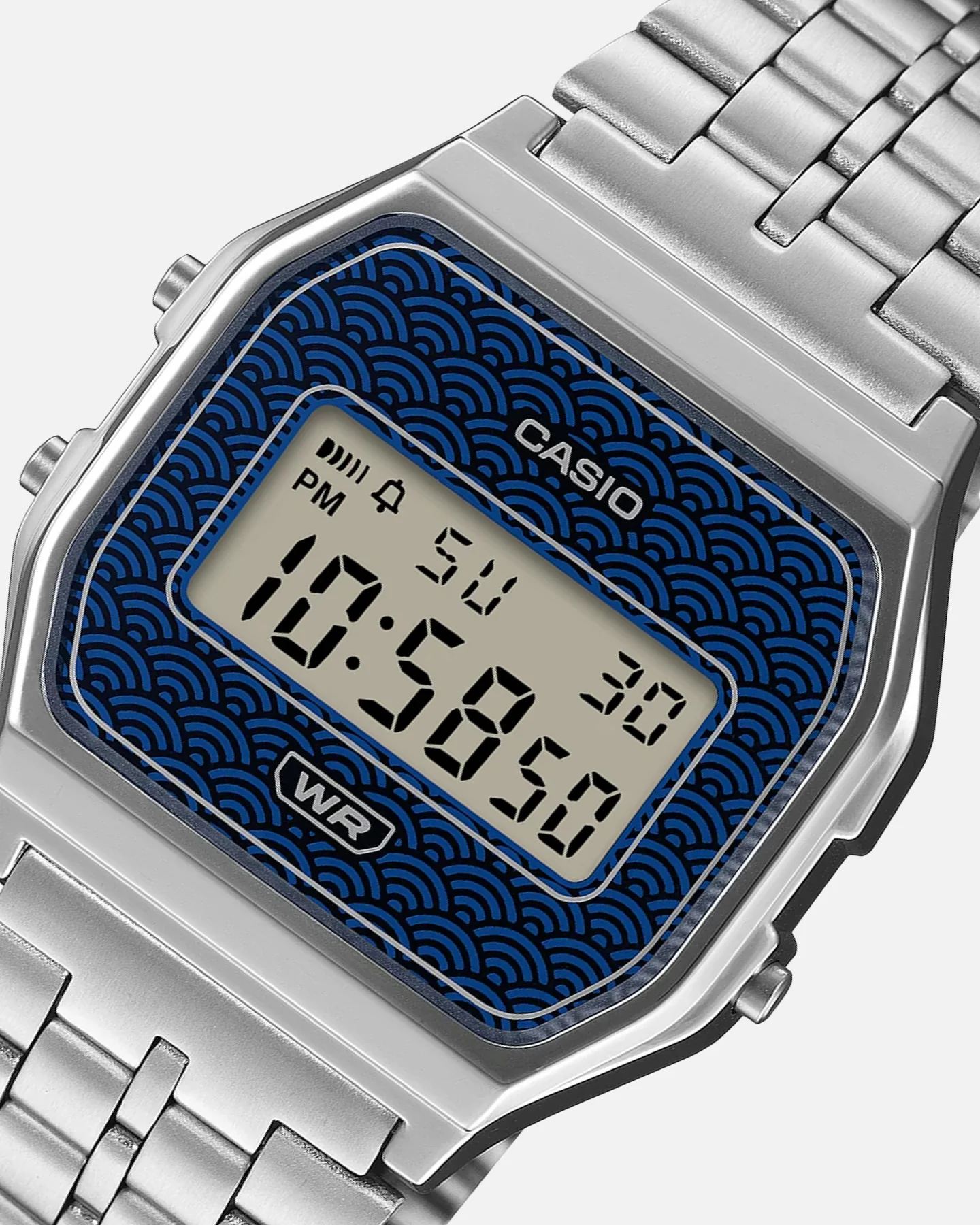 Casio A159WEVJ-2D Watch Silver/Blue - Image 3