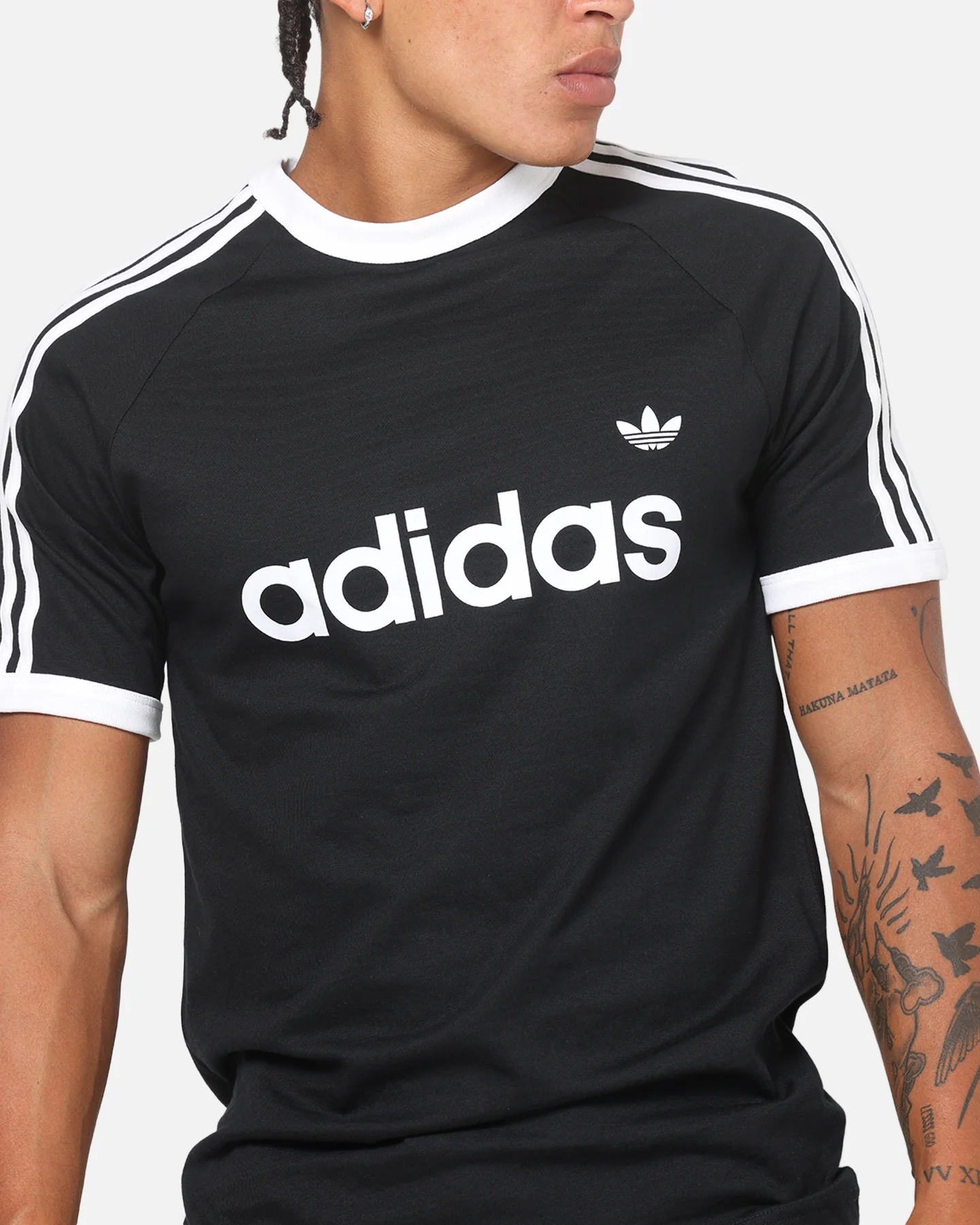 Adidas 3-Stripes Ringer T-Shirt Black - Image 6