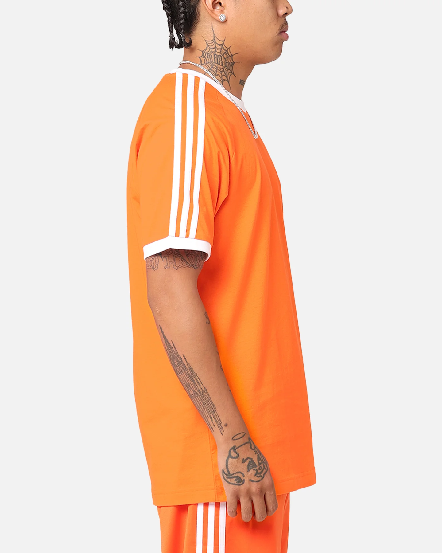Adidas 3-Stripes T-Shirt Orange - Image 5